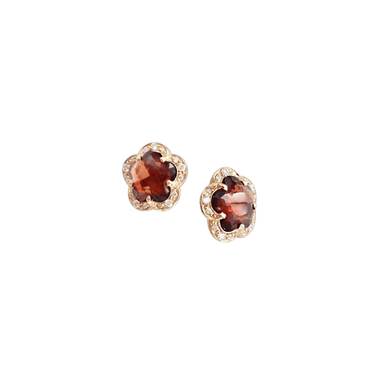 Pasquale Bruni earrings Figlia dei Fiori rose gold diamonds 15987R
