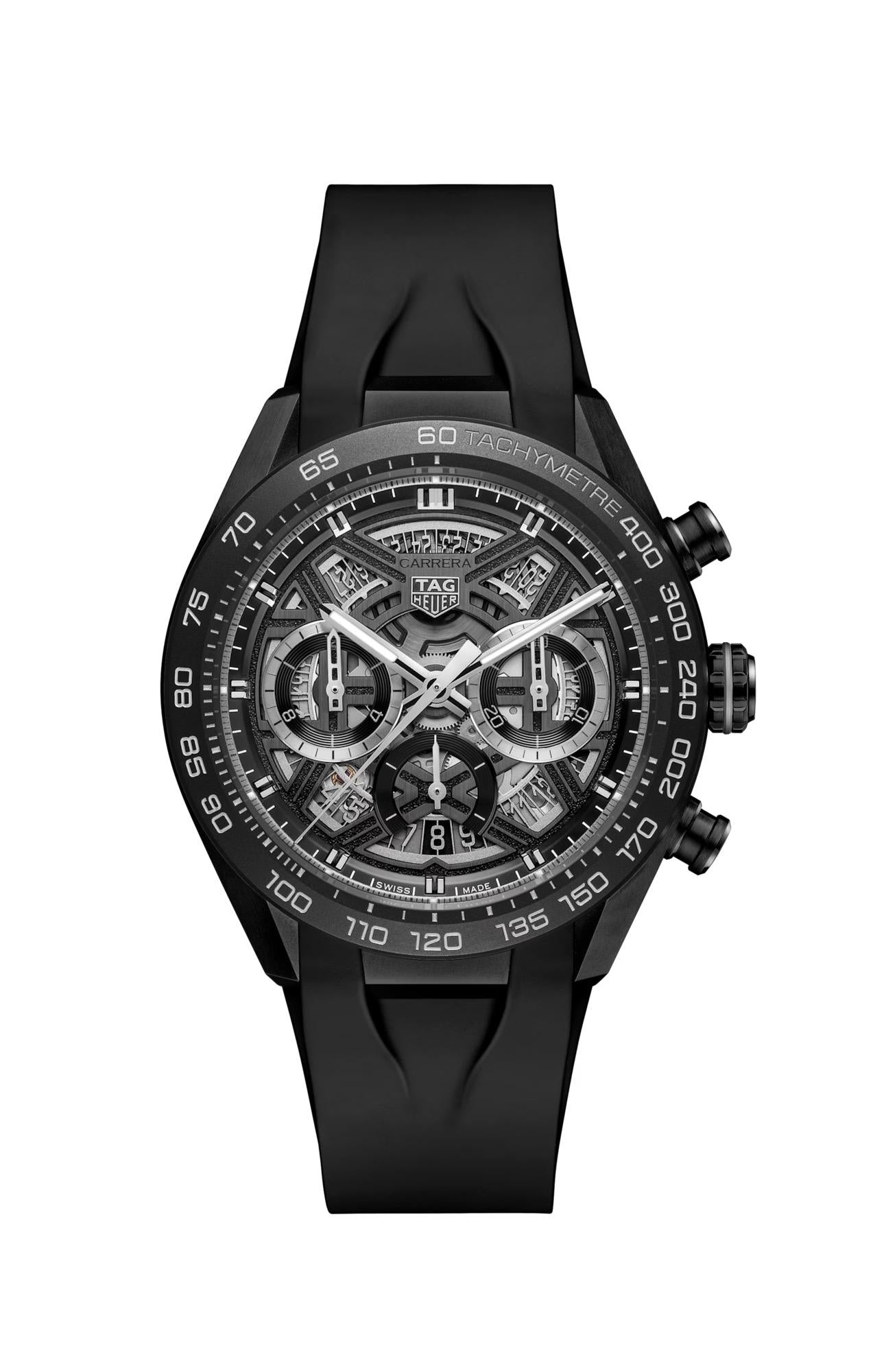 TAG Heuer Carrera HAU Skelleton Kautschuk schwarz CBU2080.FT6272