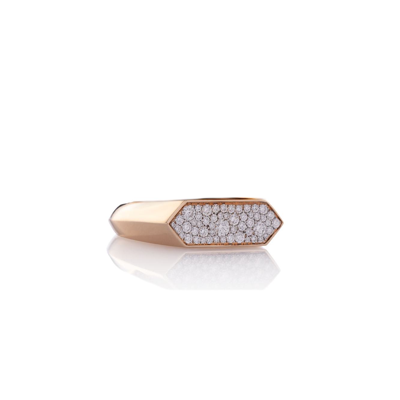 1909 Callegari „Solid“ Ring mit 0,54 ct Diamant-Pavée in 750 Roségold – Ref. UJ627