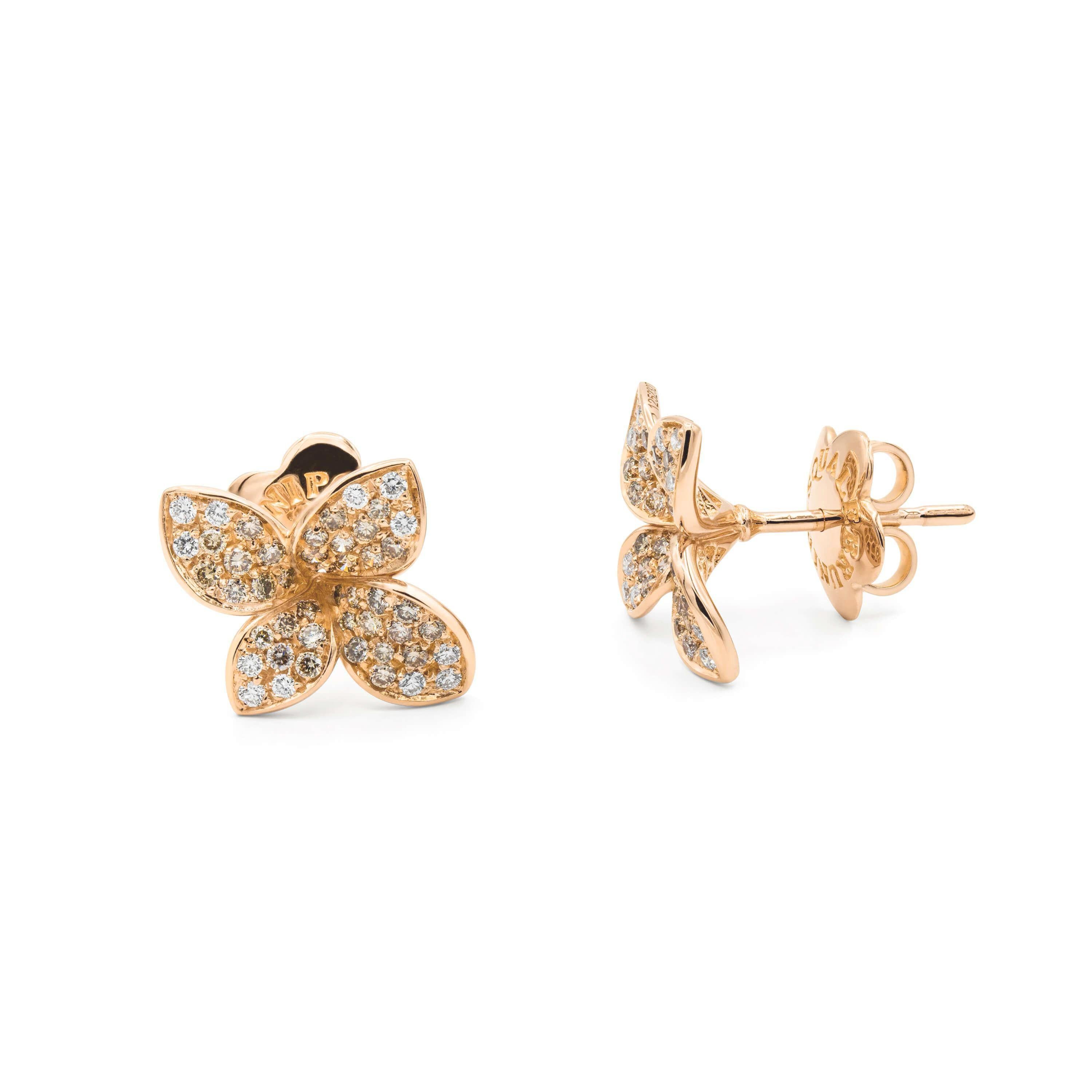 Pasquale Bruni earrings Petit Garden rose gold diamonds 15371R