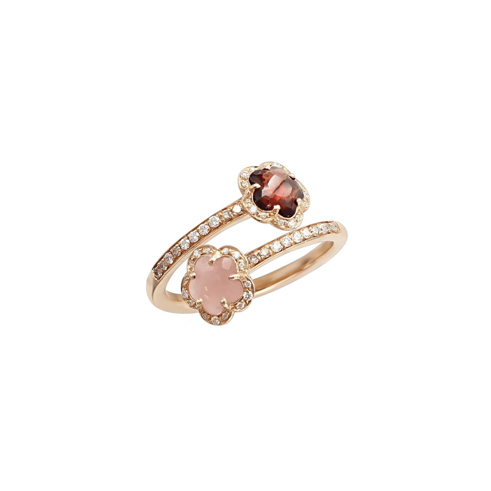 Pasquale Bruni ring Figlia dei Fiori rose gold diamonds 15958R