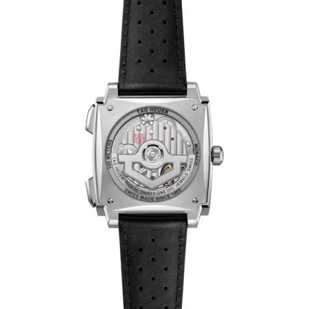 TAG Heuer Monaco Chronograph St LB schwarz, ZB blau, Krone links