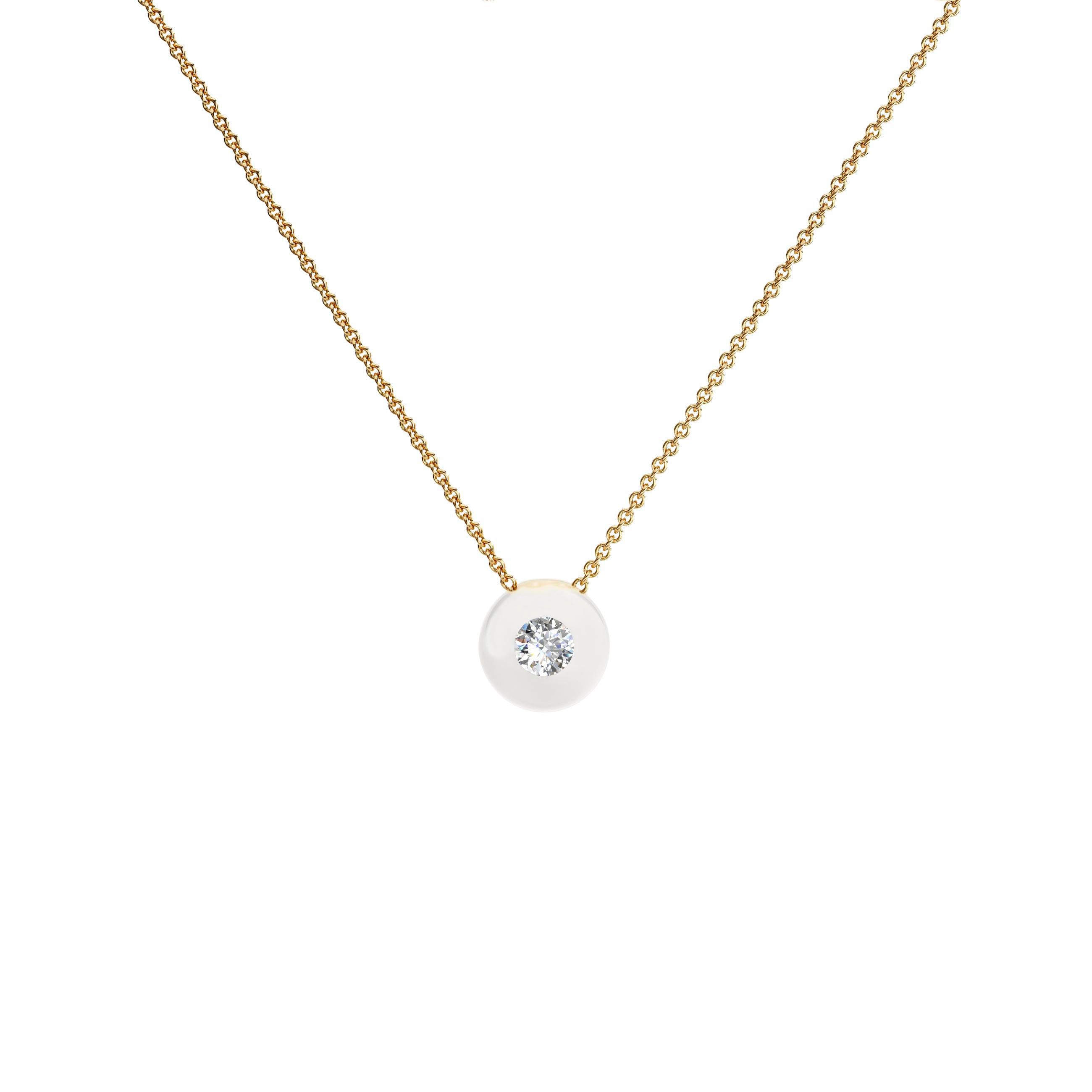 Schmuckwerk Glasklar Collier 8 mm aus klarem Glas