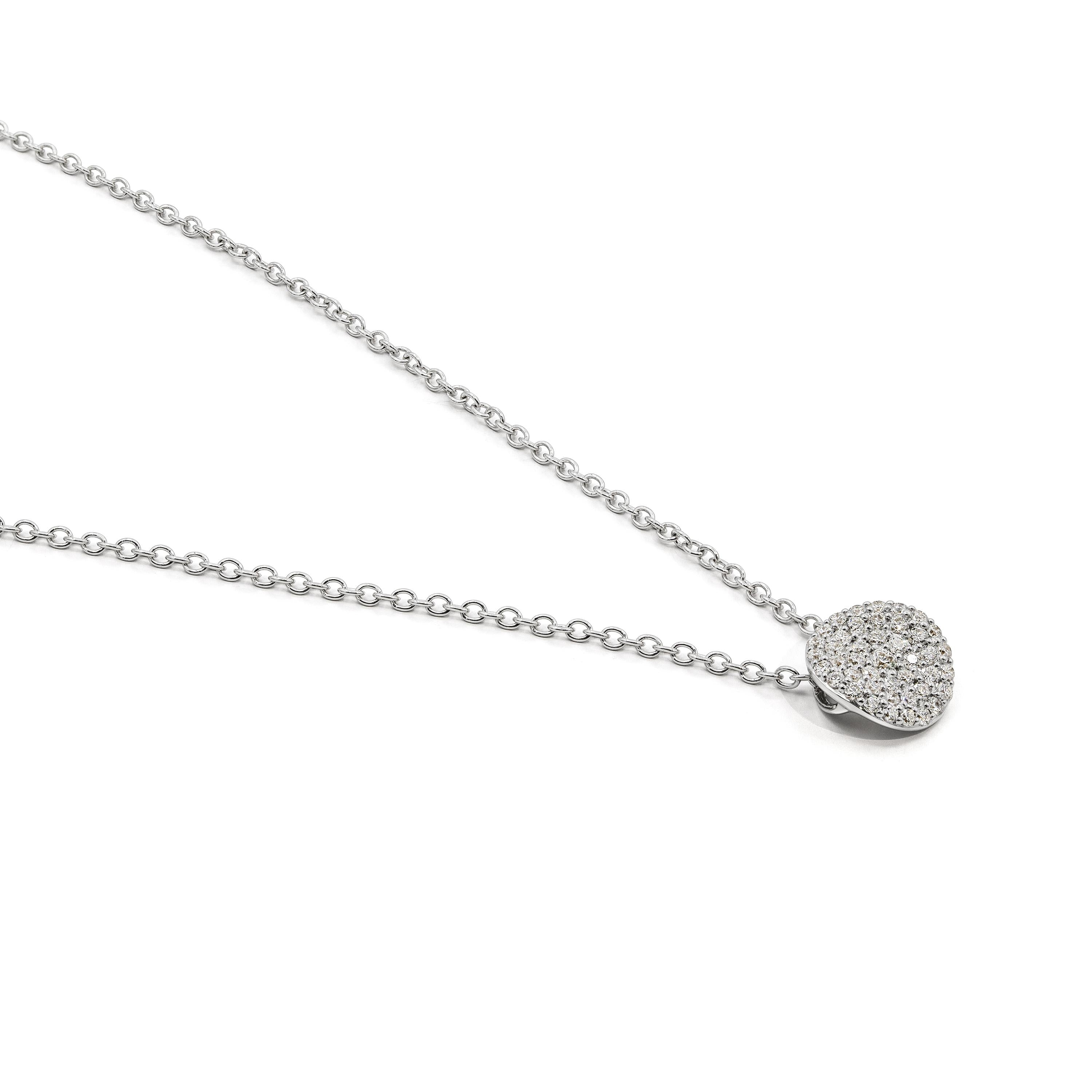 Bigli Necklace Mini Waves, white diamonds, 23H63WDIA/45
