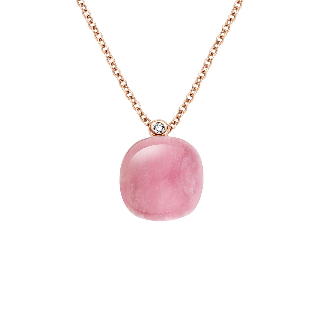 Bigli Necklace Mini Sweety, Pink Quartz Pastel, 20H34RPQRUBMP/42