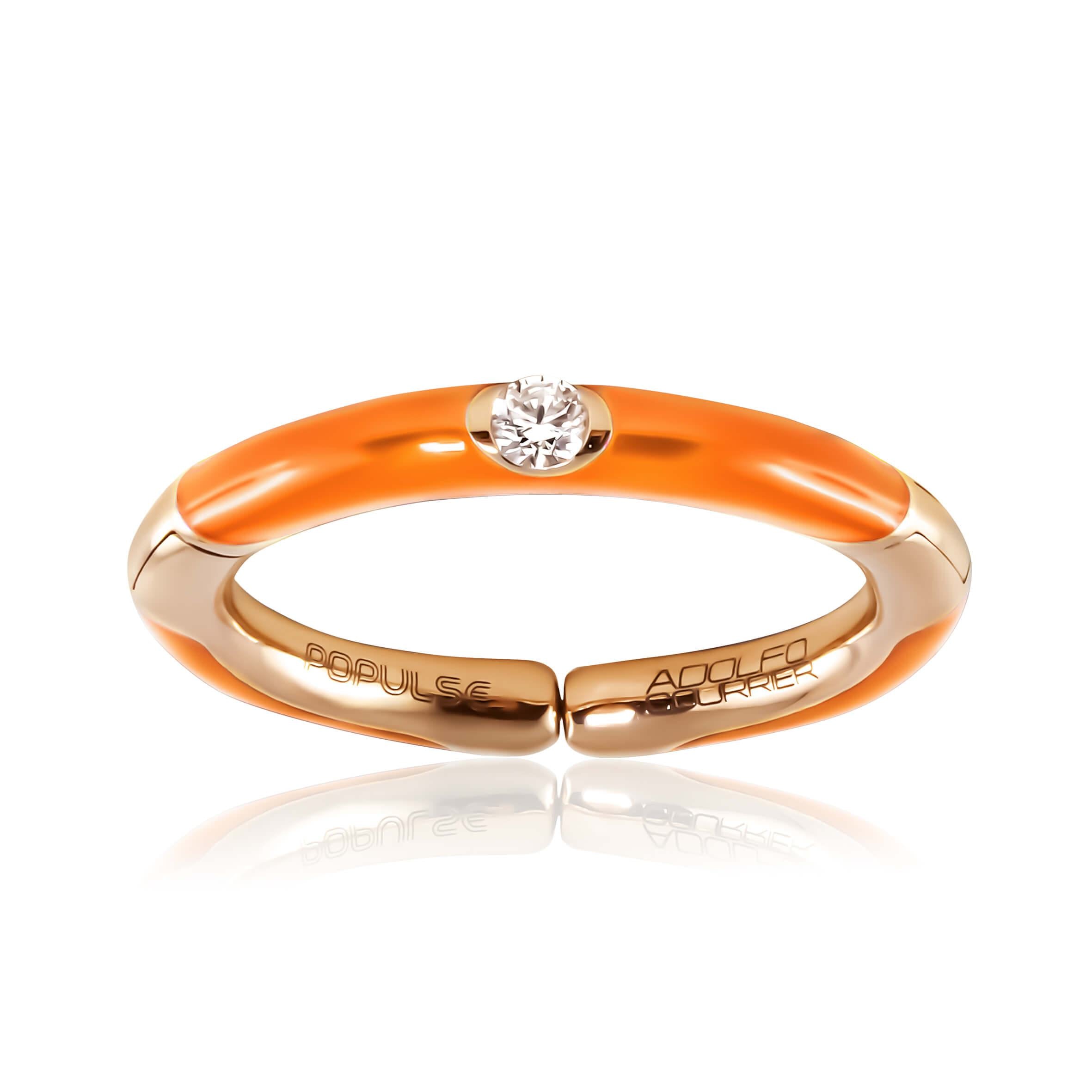 Adolfo Courrier POPULSE Ring HERME`S mit Diamant & Email