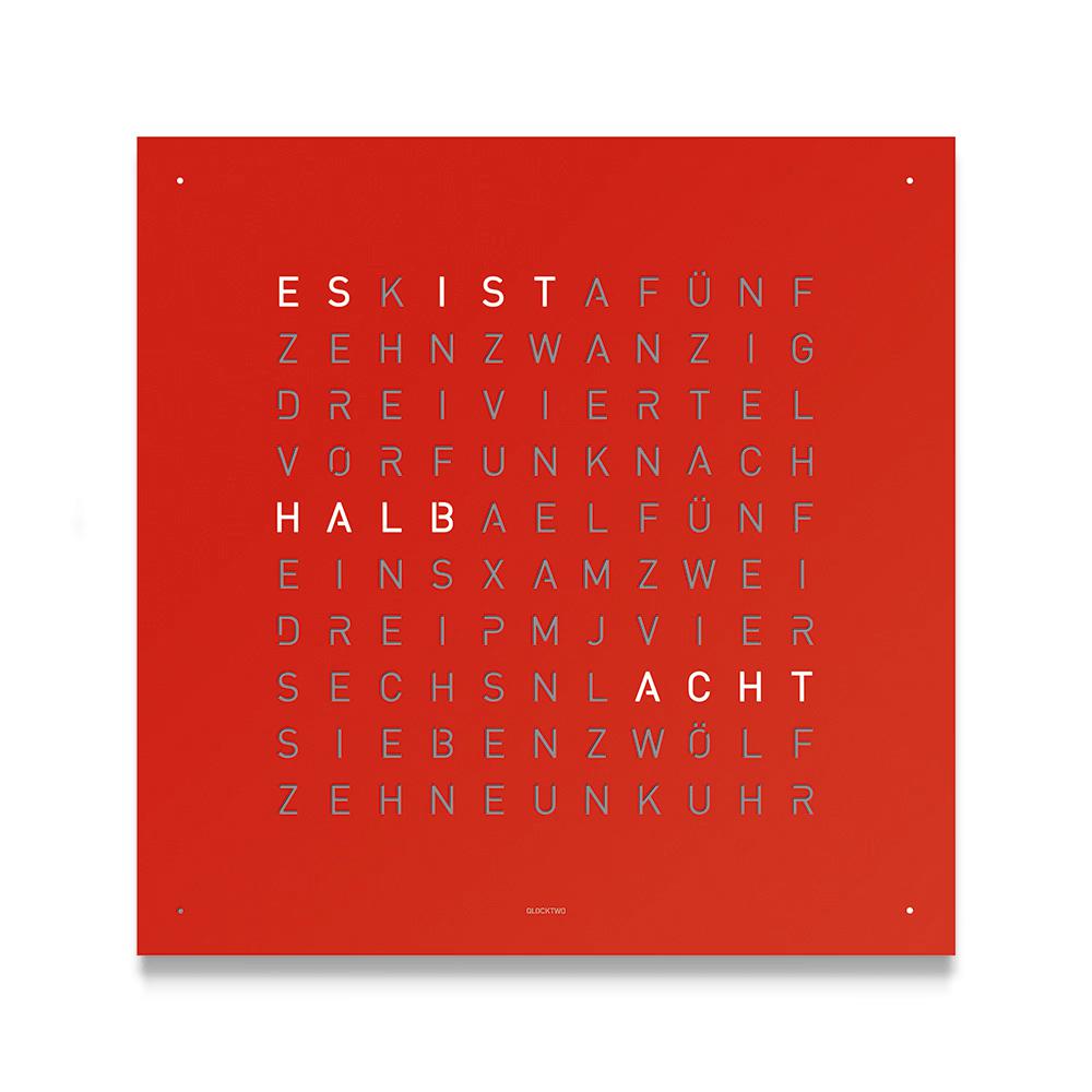 Qlocktwo front cover Classic Red Pepper FCRP