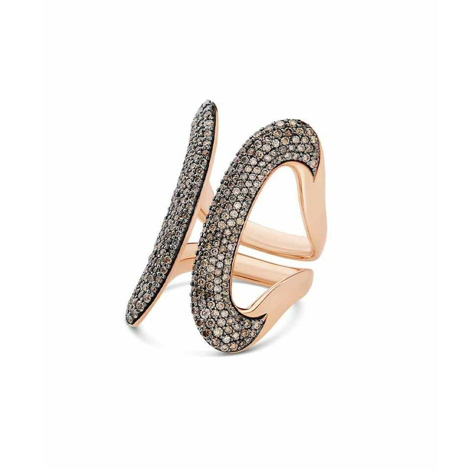 Nani's ring Libera, brown diamonds, AS7-604-RRLU