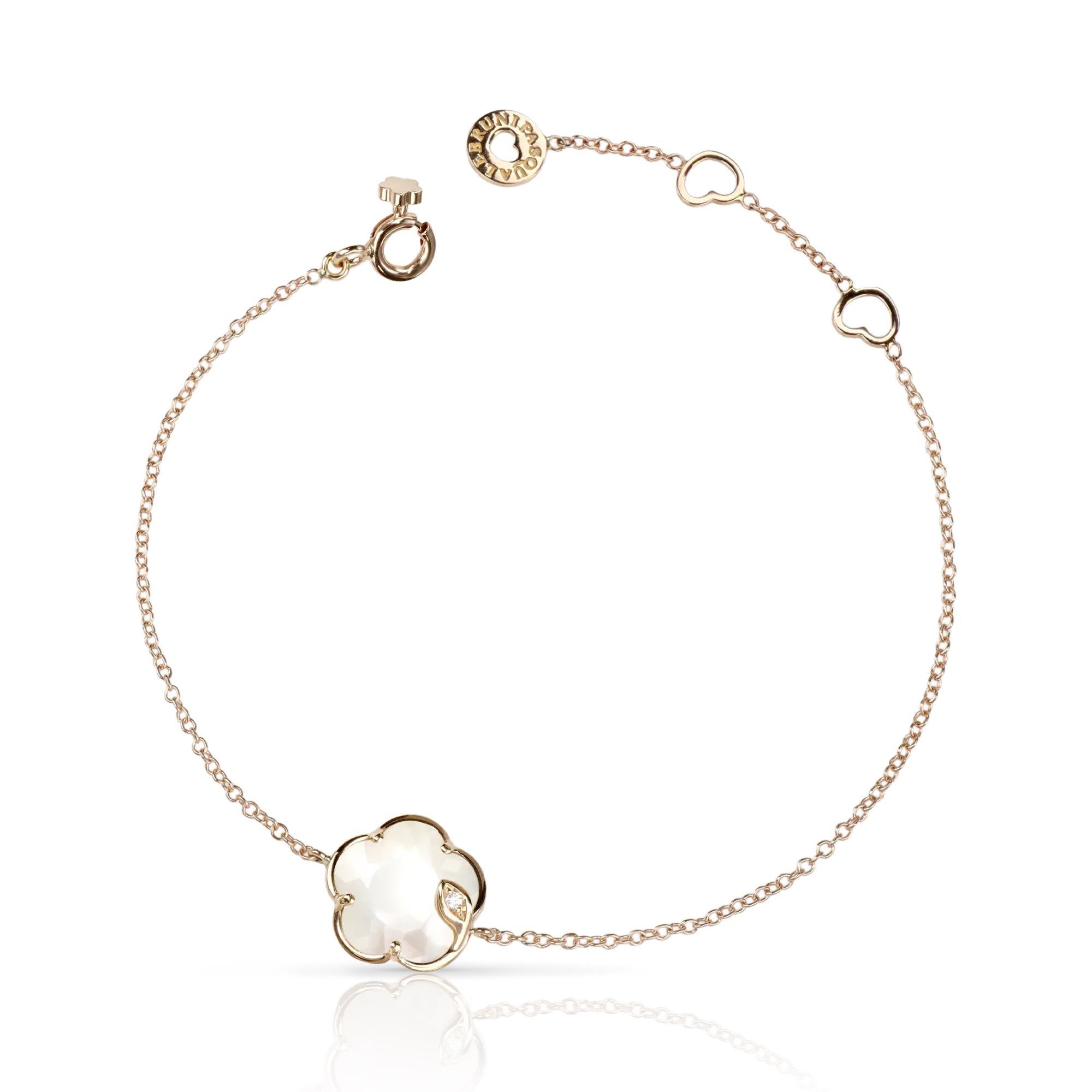 Pasquale Bruni Ton Joli Armband 16785R aus 750 Roségold mit Perlmutt, Mondstein und Diamant