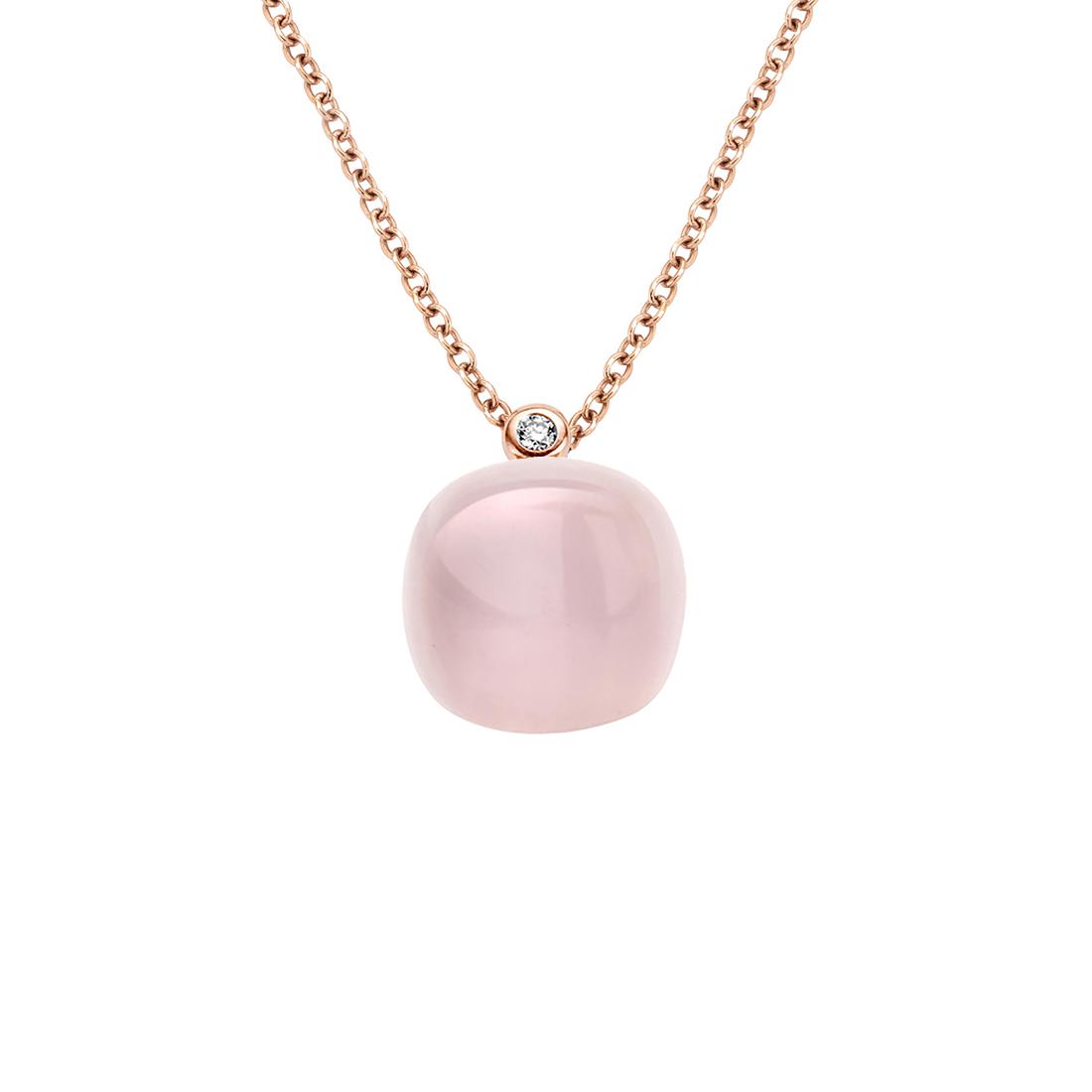 Bigli Necklace Mini Sweety, Pink Quartz So Lovely, 20H34RPQMP/42