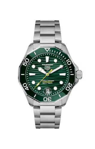 TAG Heuer Aquaracer Taucheruhr Edelstahl mit grünem Zifferblatt