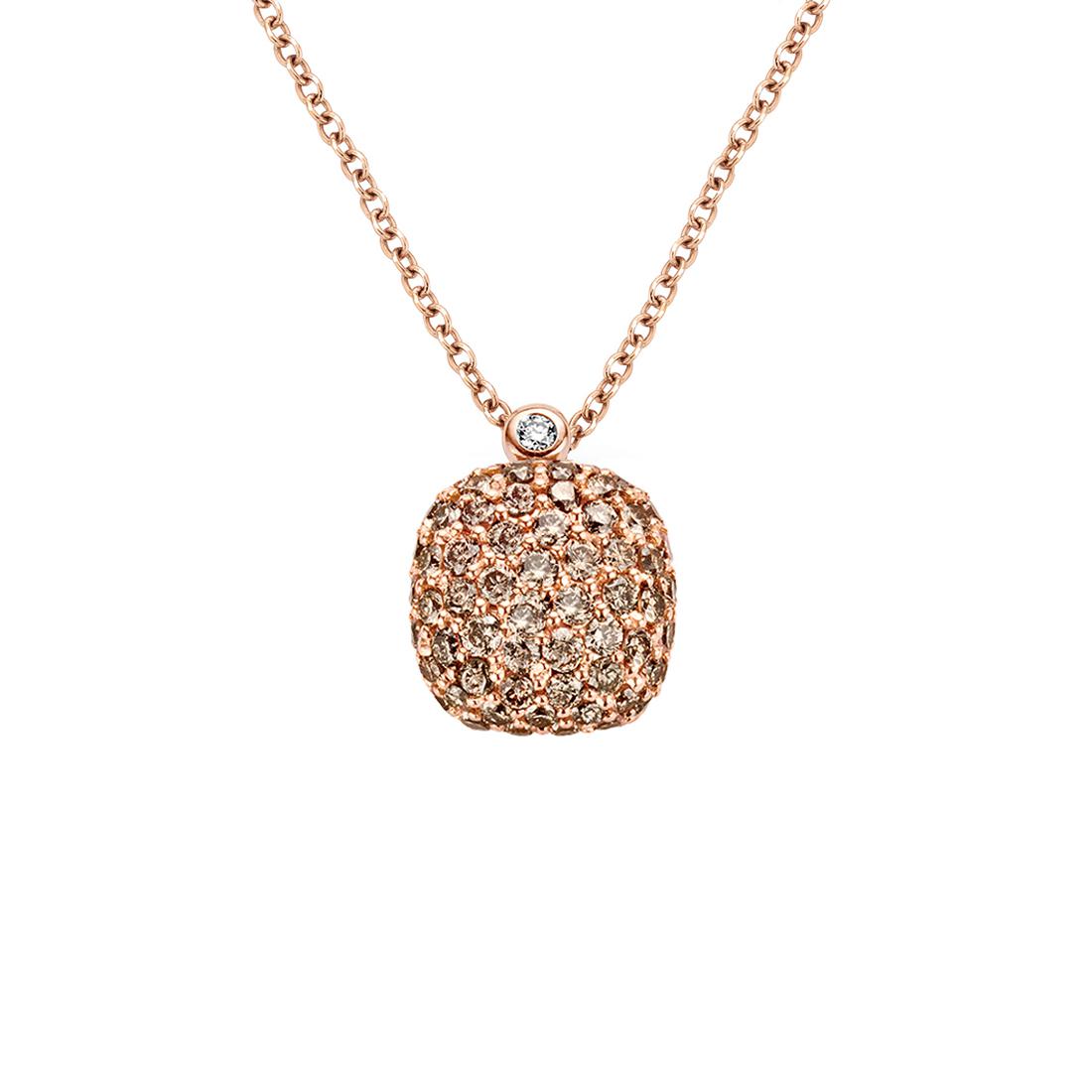 Bigli Necklace Mini Sweety, brown diamonds, 23H40RBRDIA/45
