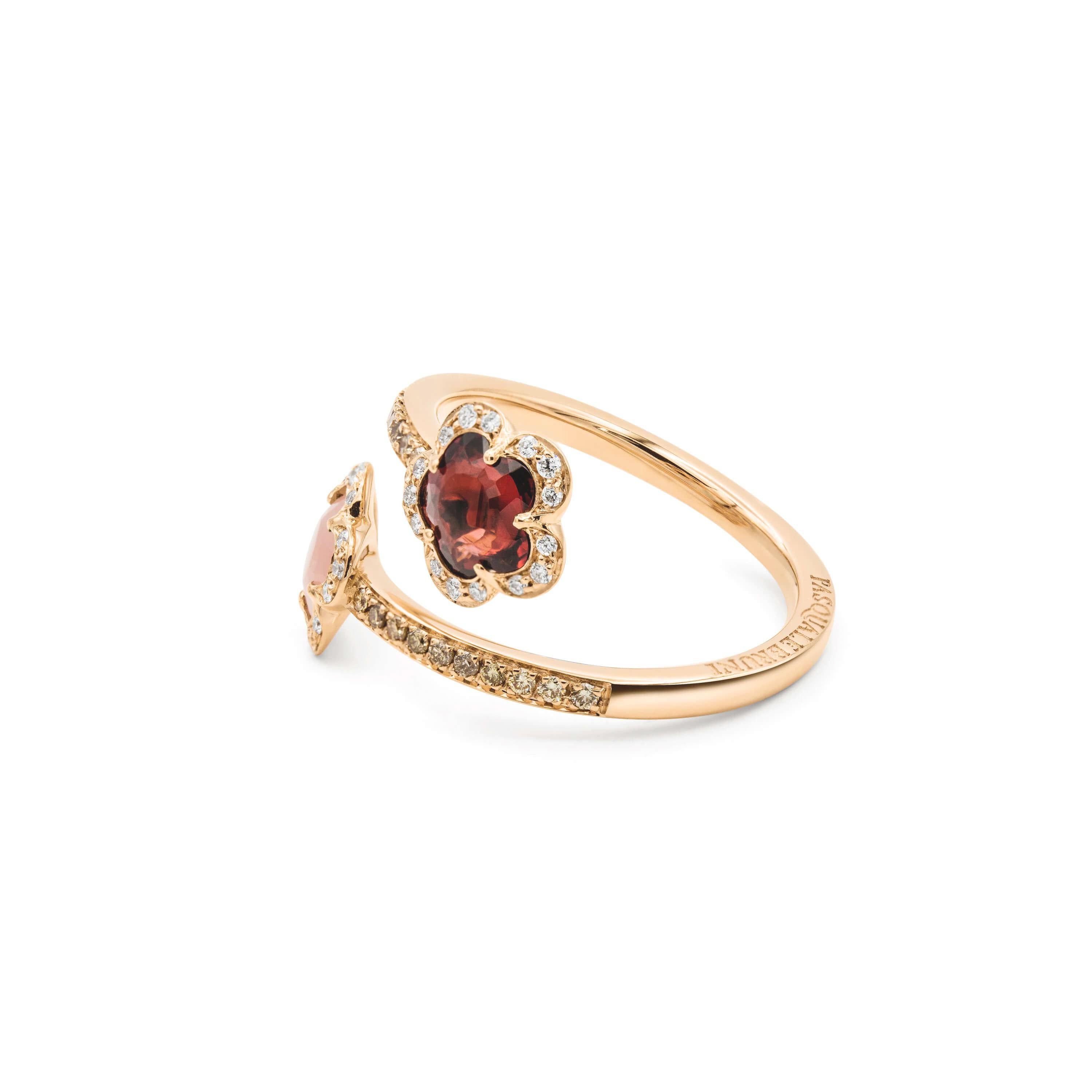 Pasquale Bruni ring Figlia dei Fiori rose gold diamonds 15958R