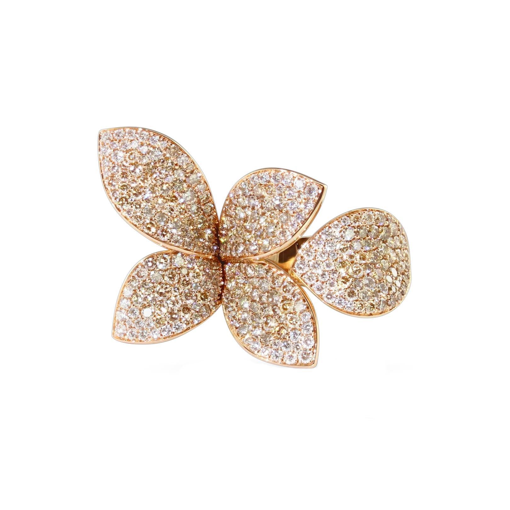 Pasquale Bruni ring Giardini Segreti rose gold diamonds 15115R