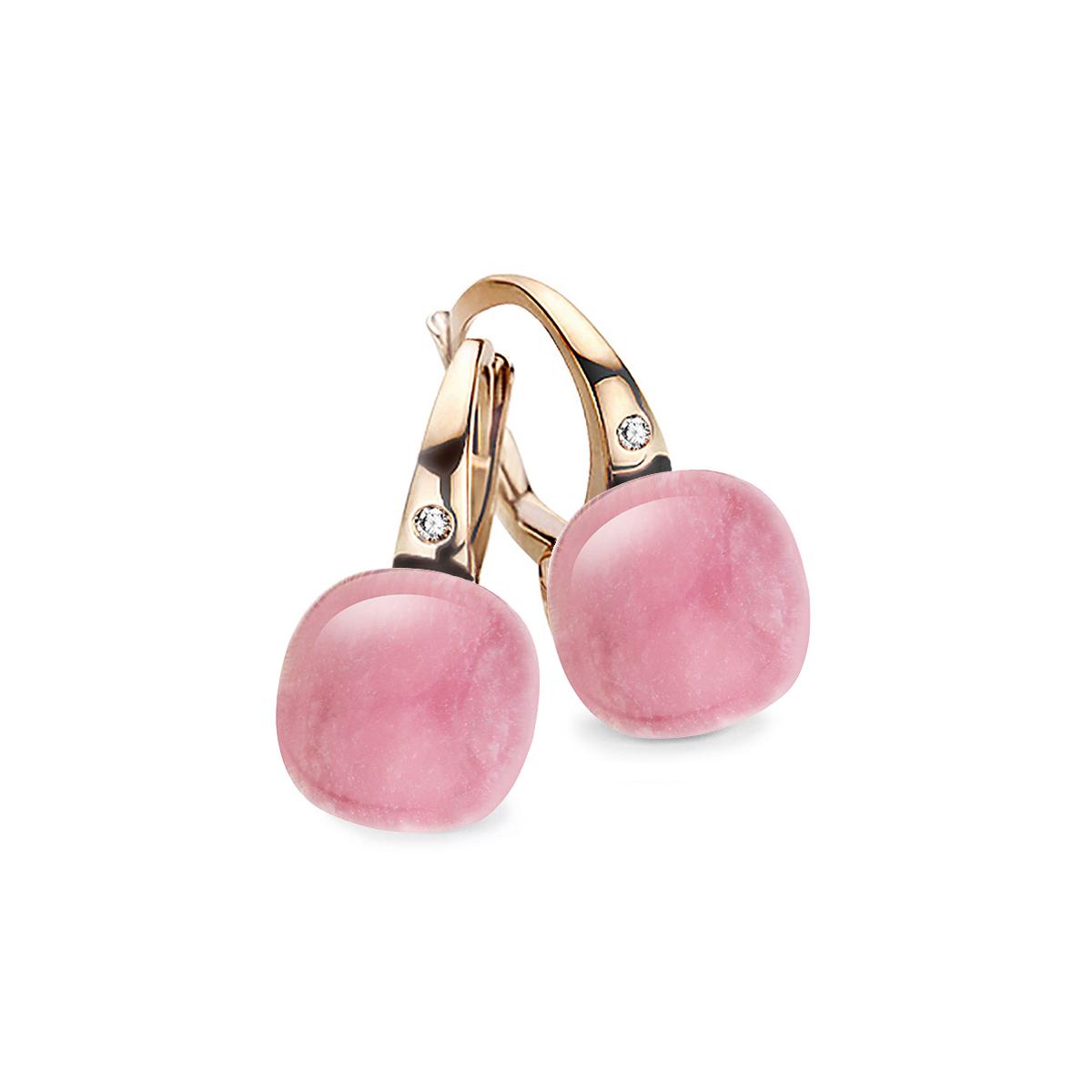 Bigli Earrings Mini Sweety, Pink Quartz Pastel, 20O42RPQRUBMP