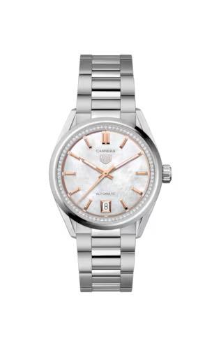 TAG Heuer Carrera DAU ST Band Perlmutt mit Diamanten