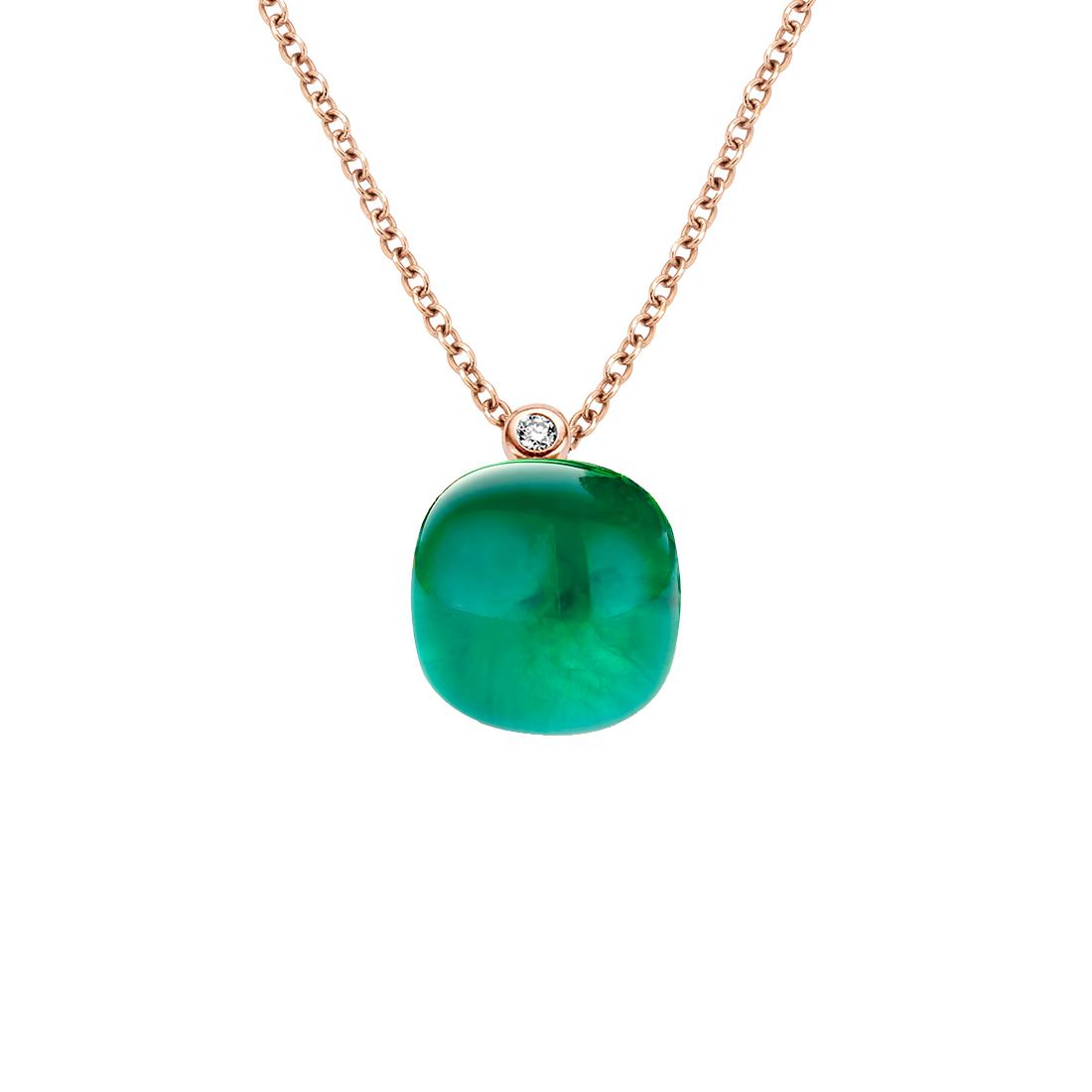 Bigli Necklace Mini Sweety, Emerald Green, 20H34RCRSMERMP/42