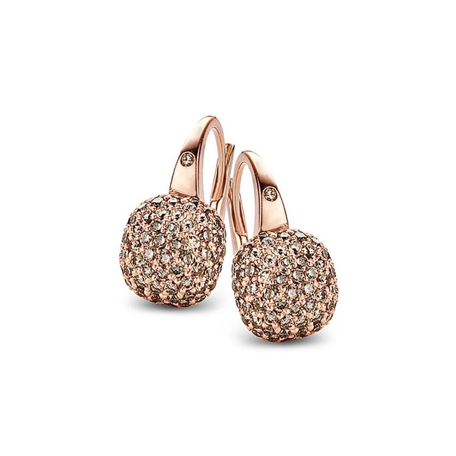 Bigli Earrings Mini Sweety, brown diamonds, 23O54RBRDIA