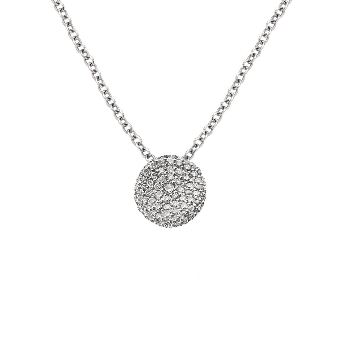 Bigli Necklace Mini Waves, white diamonds, 23H63WDIA/45