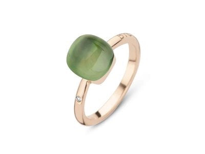 Bigli Mini Sweety Ring - Roségold mit Green Aventurine For Ever