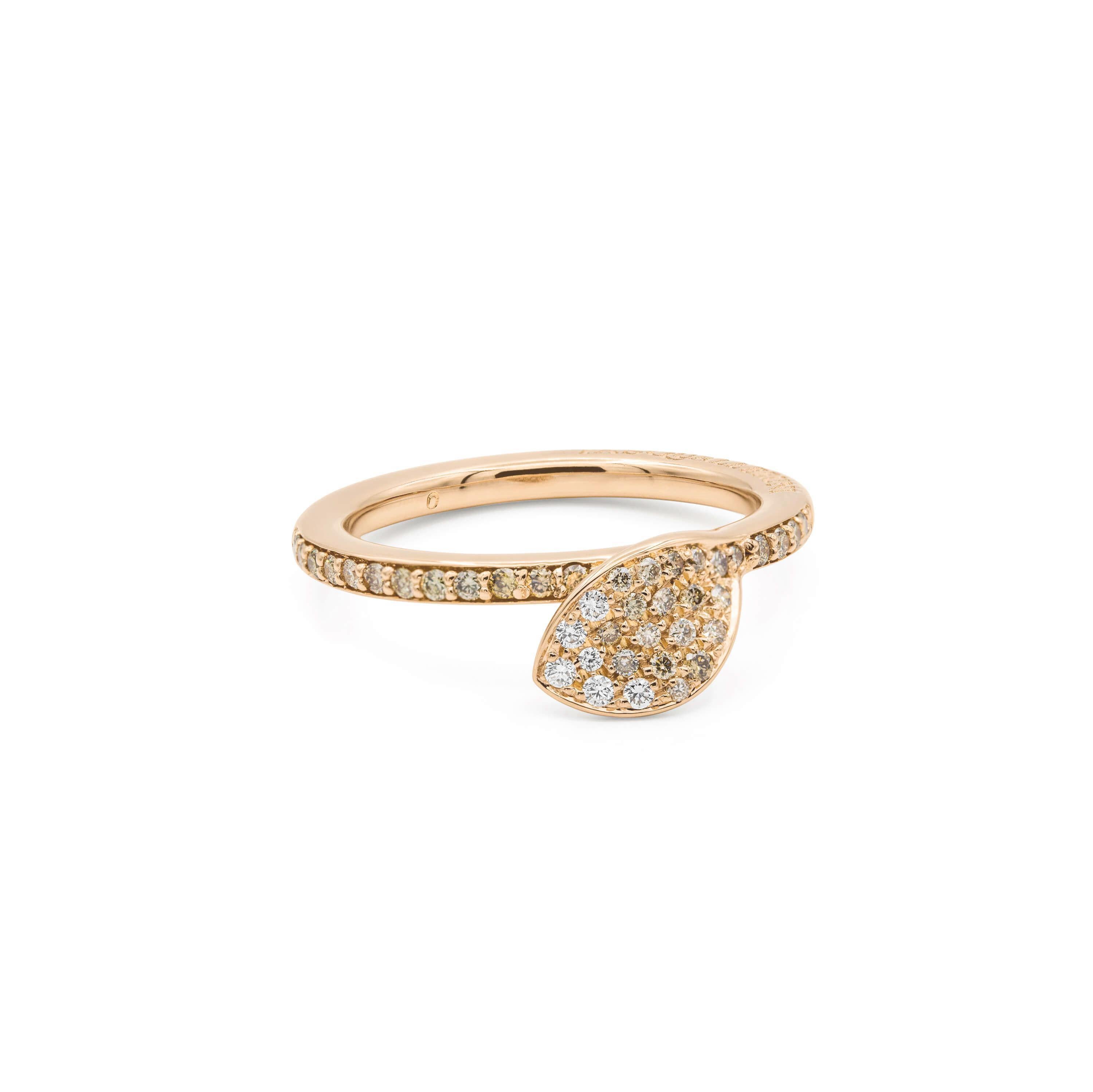 Pasquale Bruni Ring Petit Garden Rose Gold Diamonds 15374R