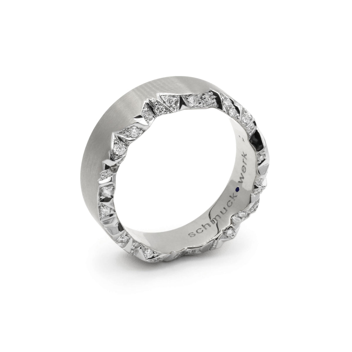 Alpenring aus Palladium mit Diamanten von Schmuckwerk
