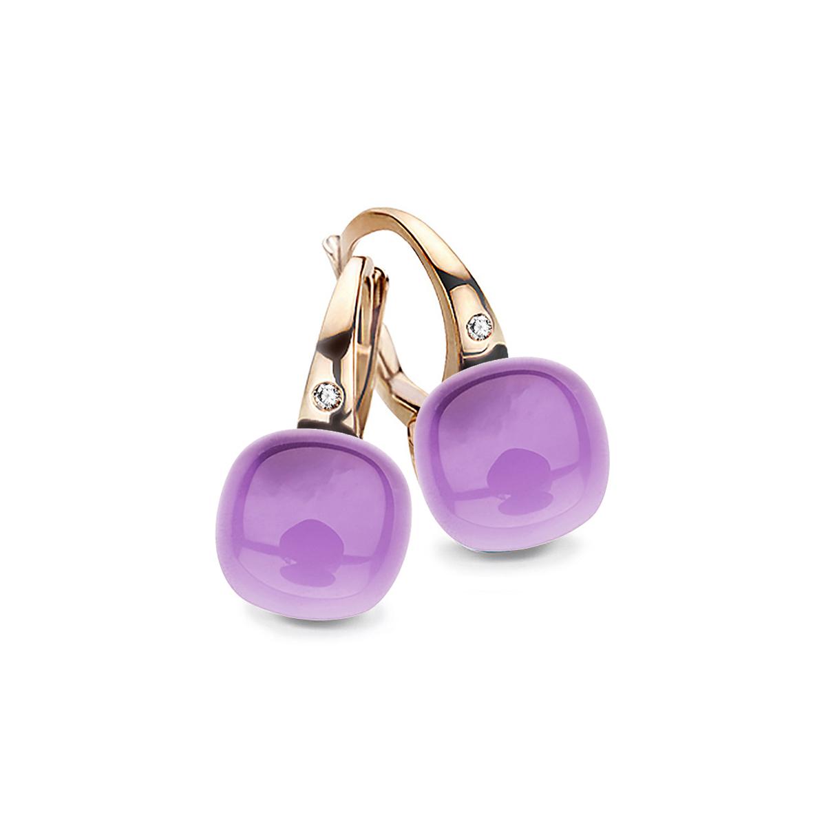 Bigli Earrings Mini Sweety, Deep Amethyst, 20O42RAMMP