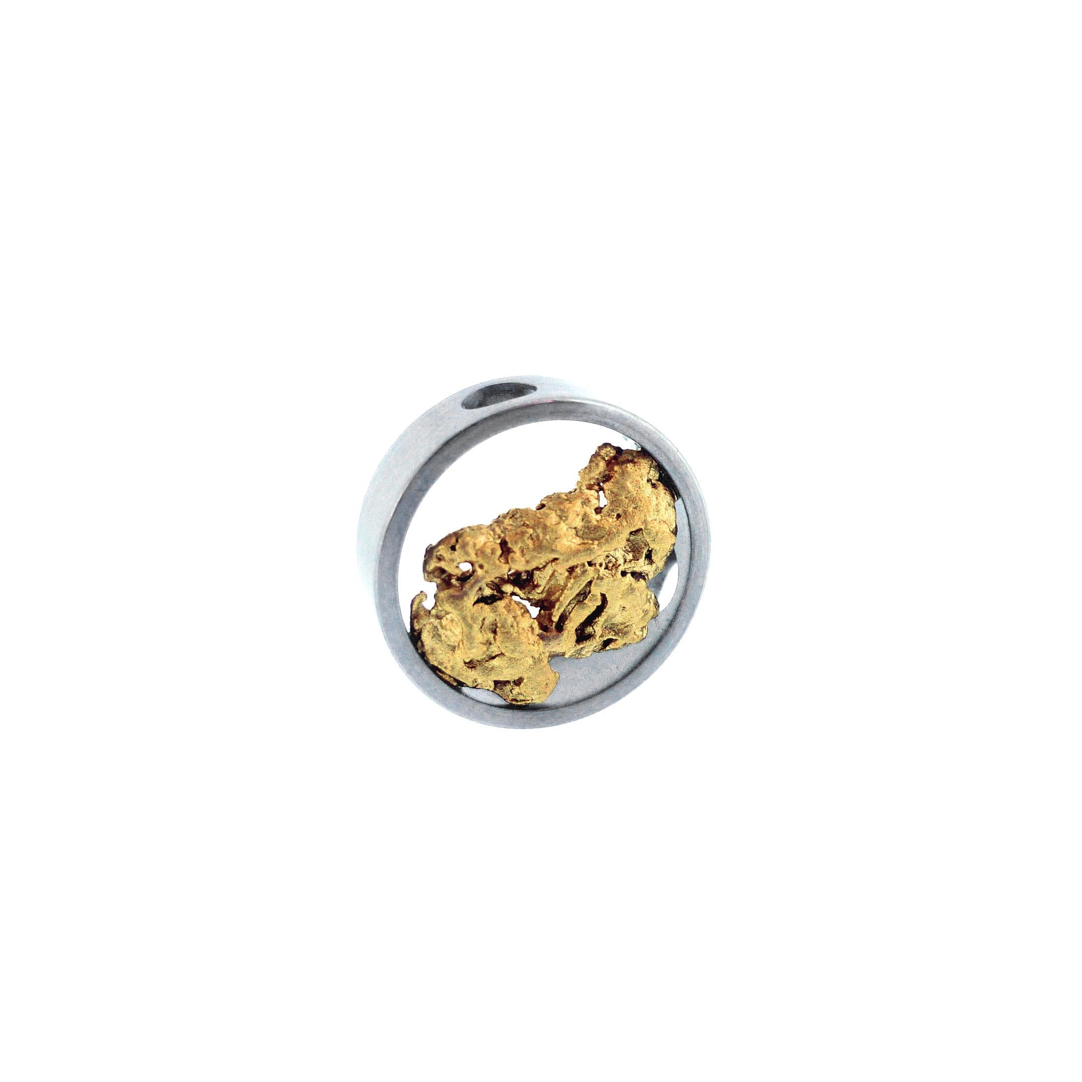 Jewelery pendant nugget, stainless steel, NH103-ST