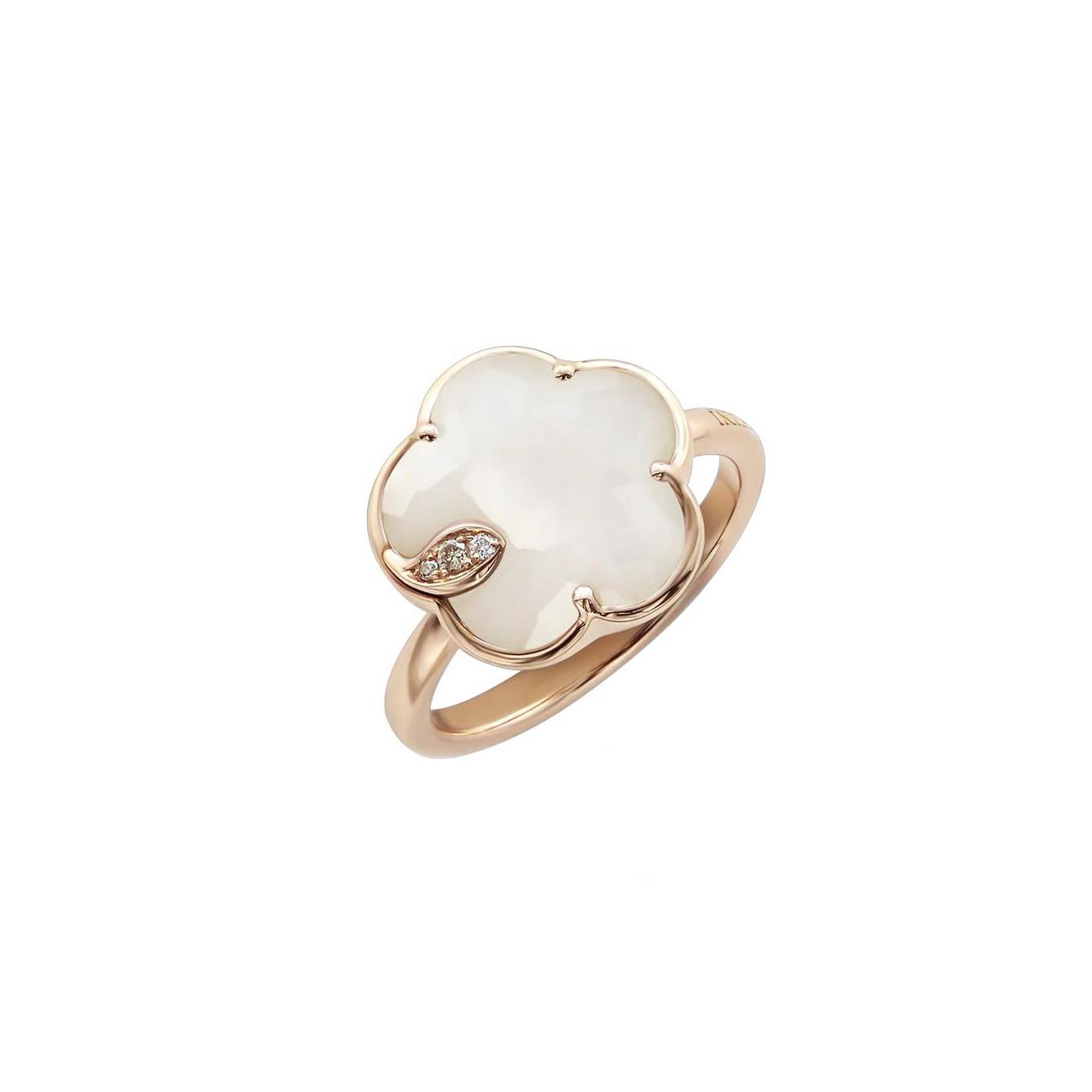 Pasquale Bruni Ring Petit Joli Rose Gold Diamonds Agate 16118R