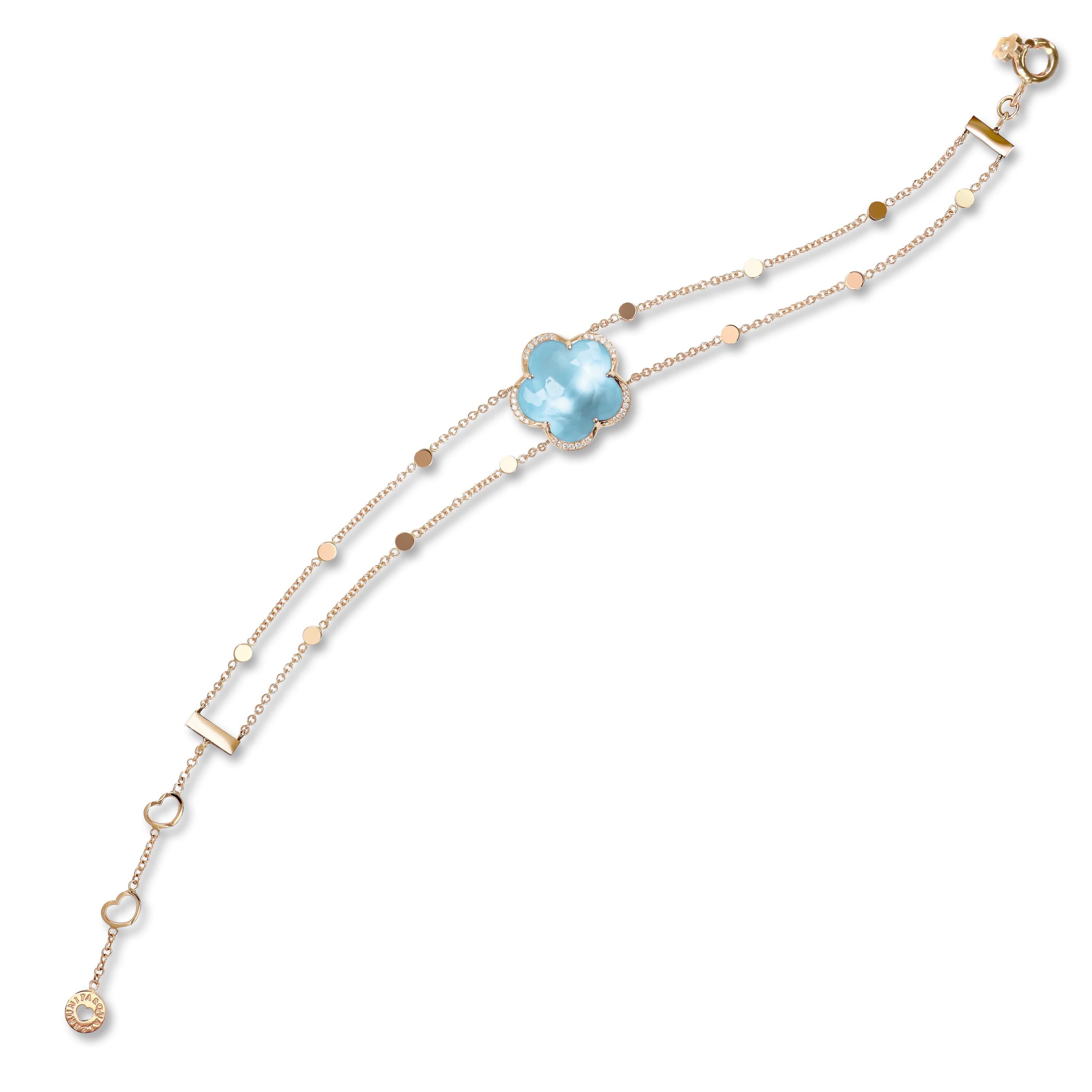 Pasquale Bruni Bon Ton Armband 16820R aus 750 Roségold mit Topas und Diamanten