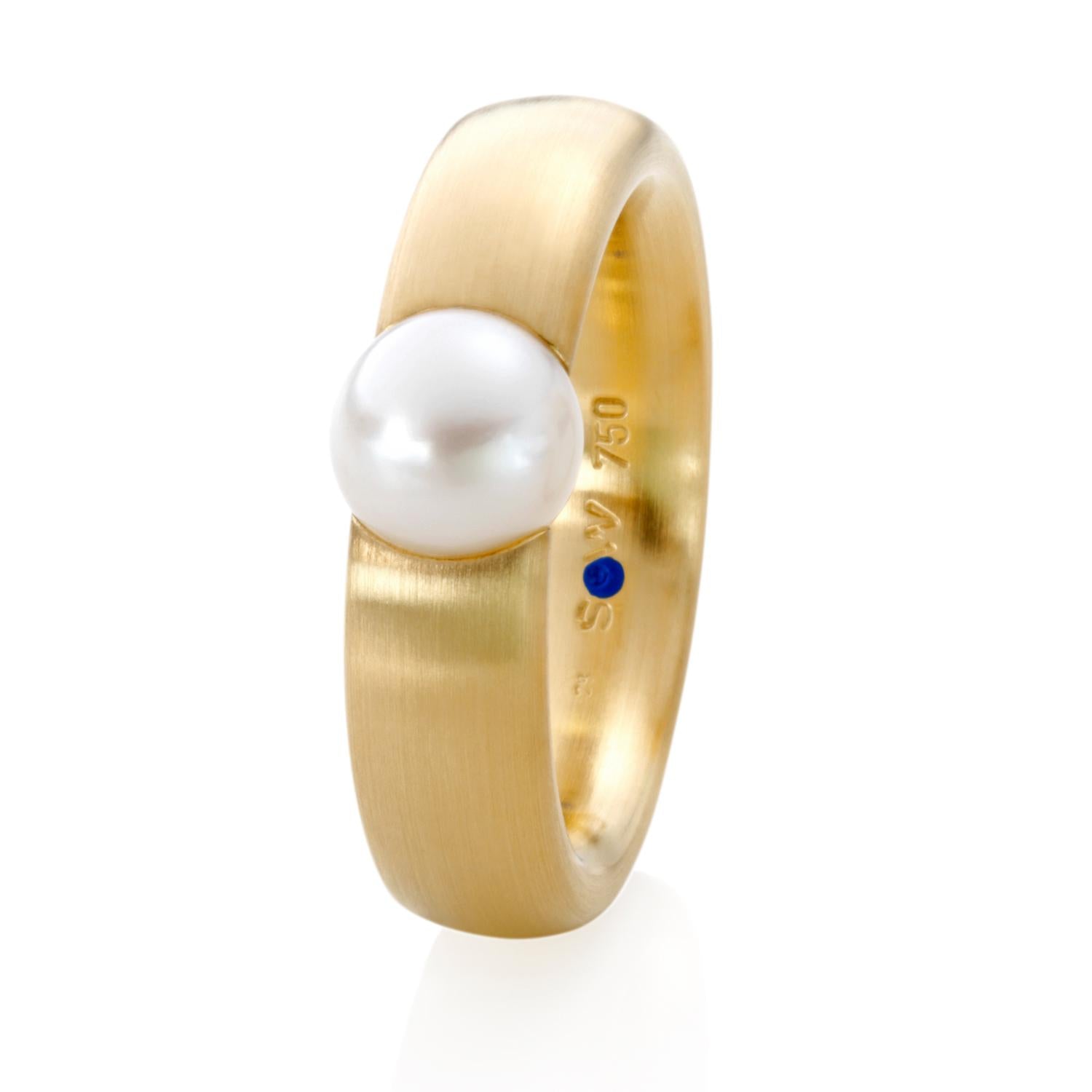 Schmuckwerk Ring Yellow Gold Freshwater Pearl KR761/G