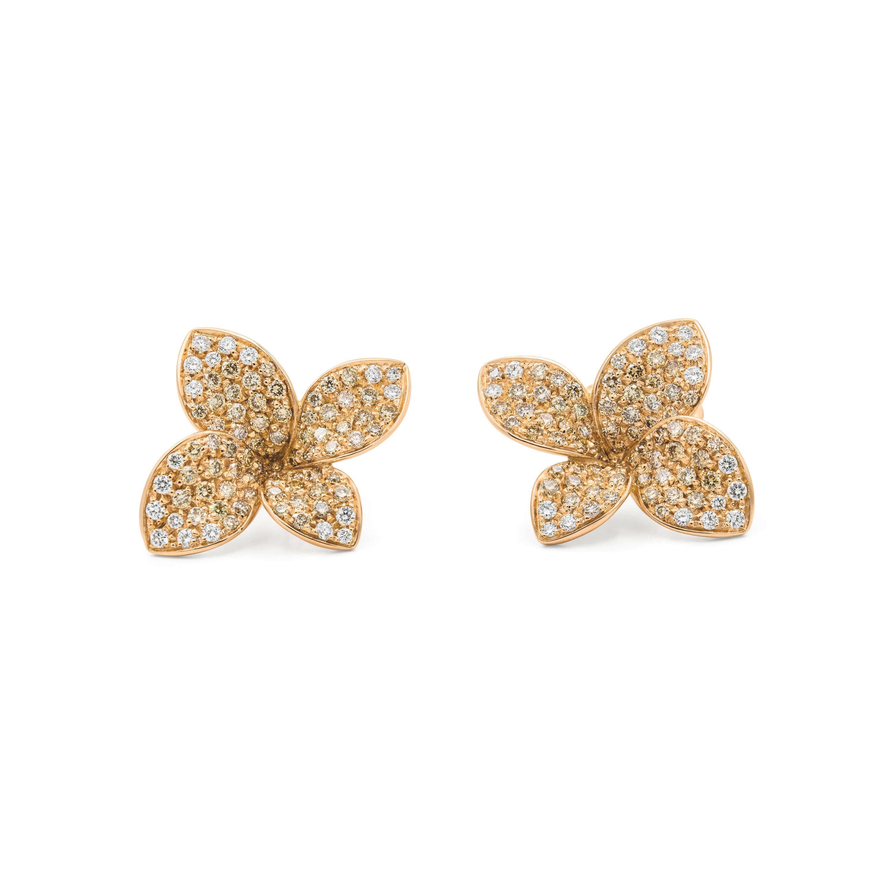 Pasquale Bruni earrings Petit Garden rose gold diamonds 15377R