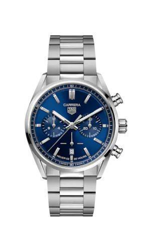TAG Heuer Carrera Chronograph Stahl mit blauem Zifferblatt