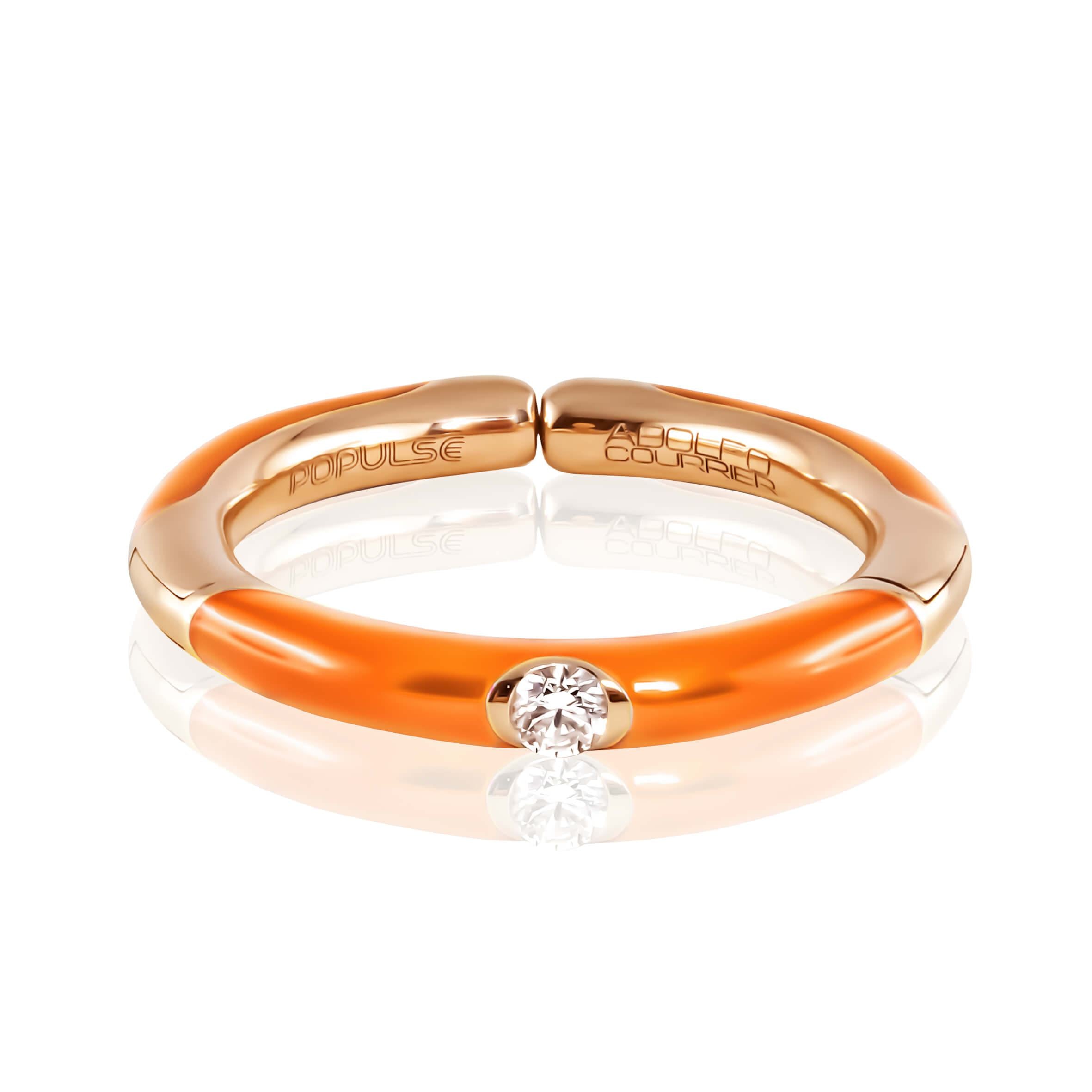 Adolfo Courrier POPULSE Ring HERME`S mit Diamant & Email