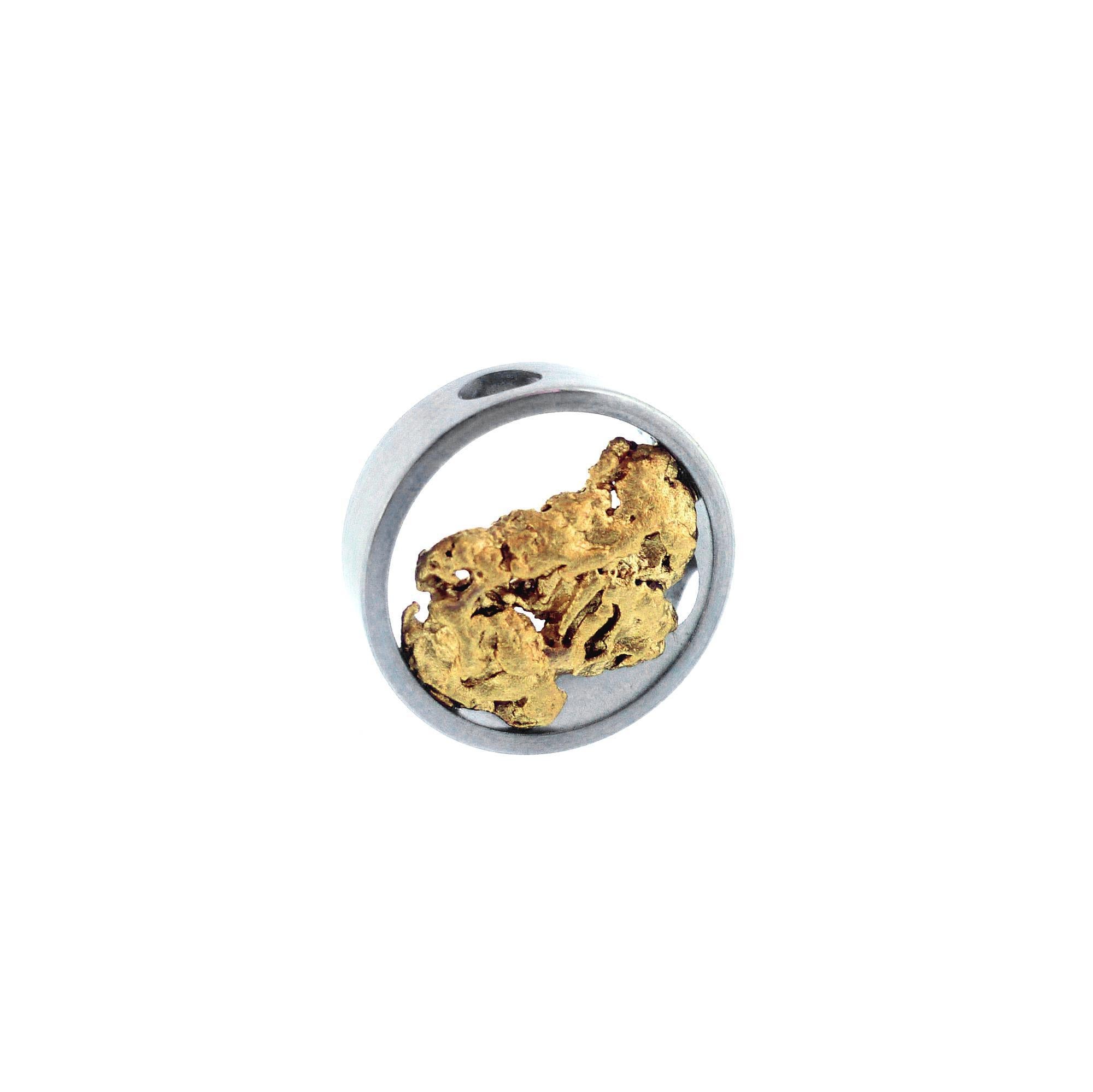 Jewelery pendant nugget, stainless steel, NH113-ST