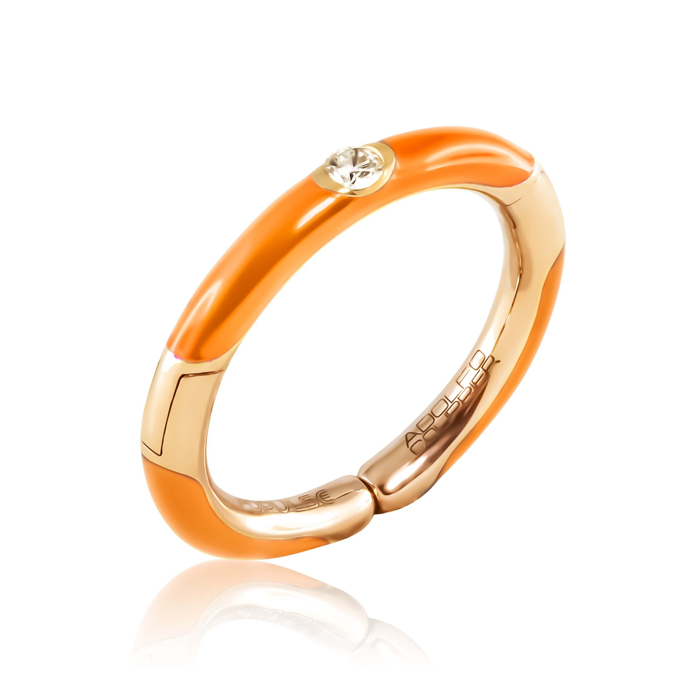 Adolfo Courrier POPULSE Ring HERME`S mit Diamant & Email