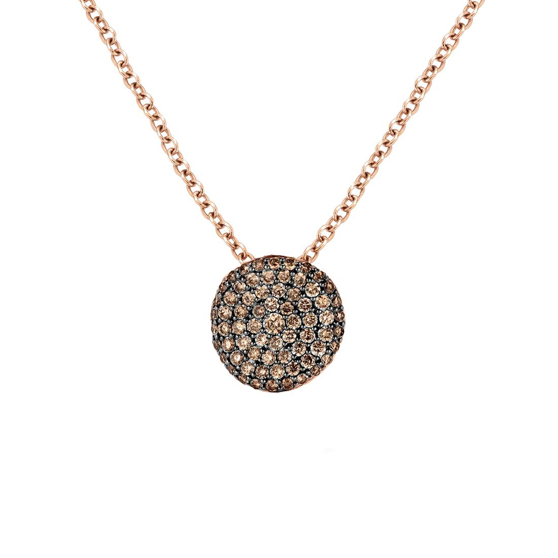 Bigli Necklace Mini Waves, brown diamonds, 23H64RBRDBR/45