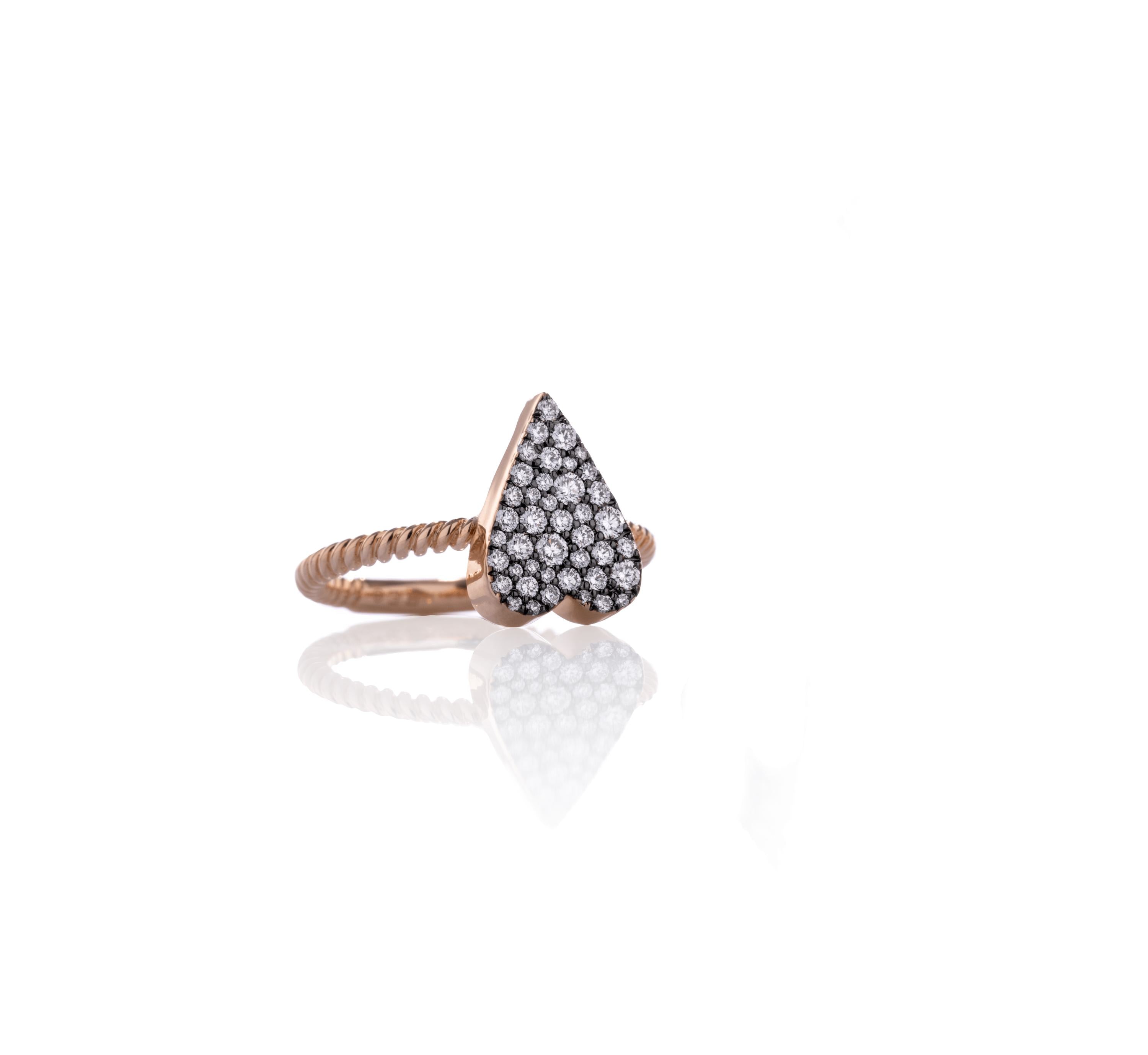 BE8 Jewels Ring Herz mittel Pavé aus der Kollektion Give Love