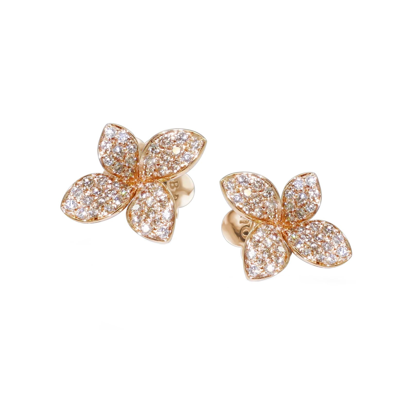Pasquale Bruni earrings Petit Garden rose gold diamonds 15371R