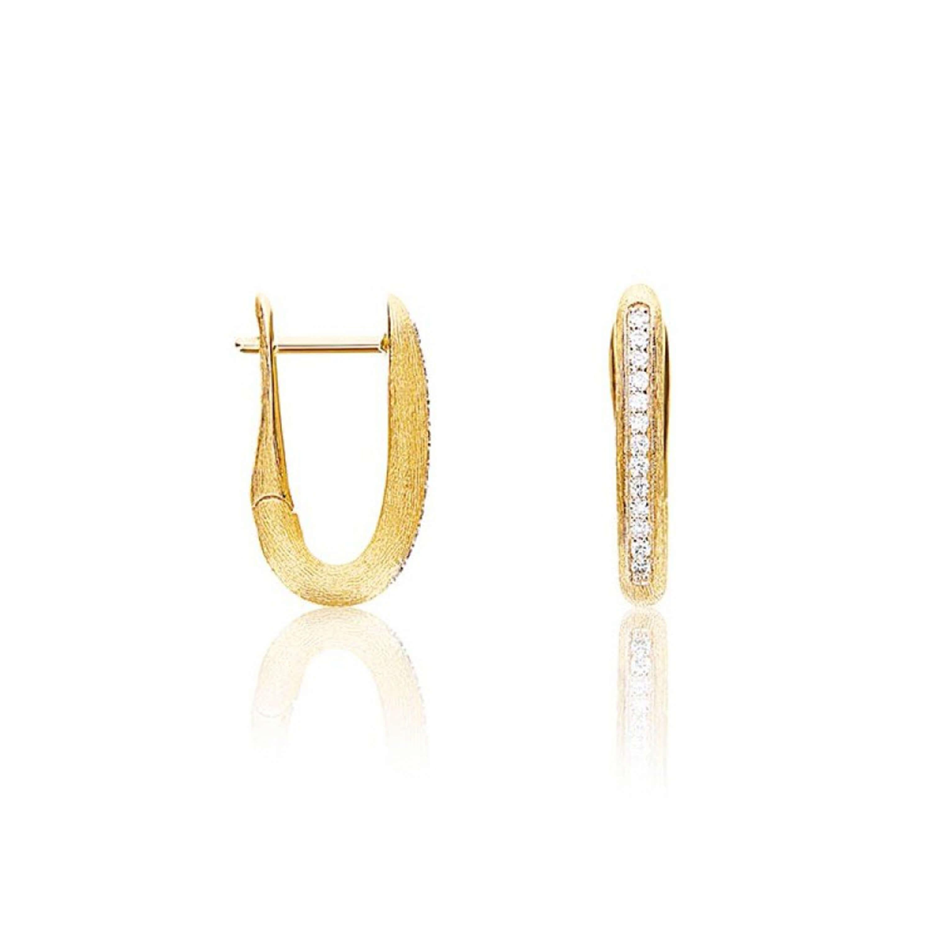 Nanis hoop earrings Libera, yellow gold, OS1-602