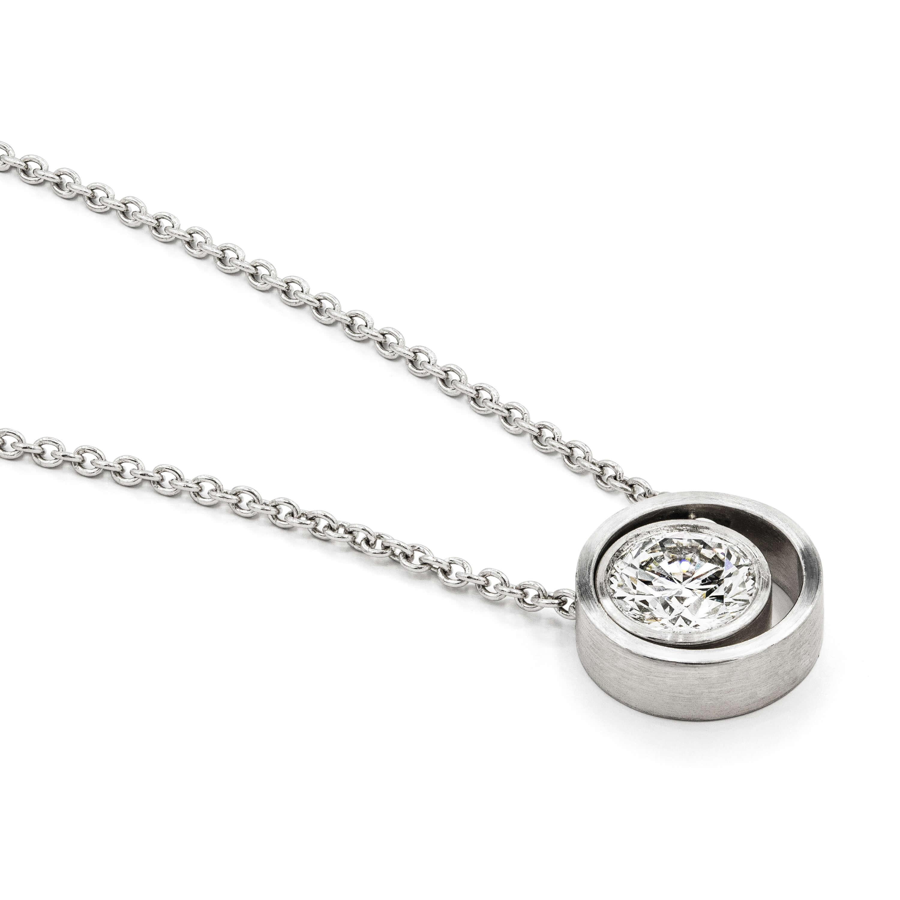 Schmuckwerk Solitaire necklace diamond fever, platinum, SH624-PT