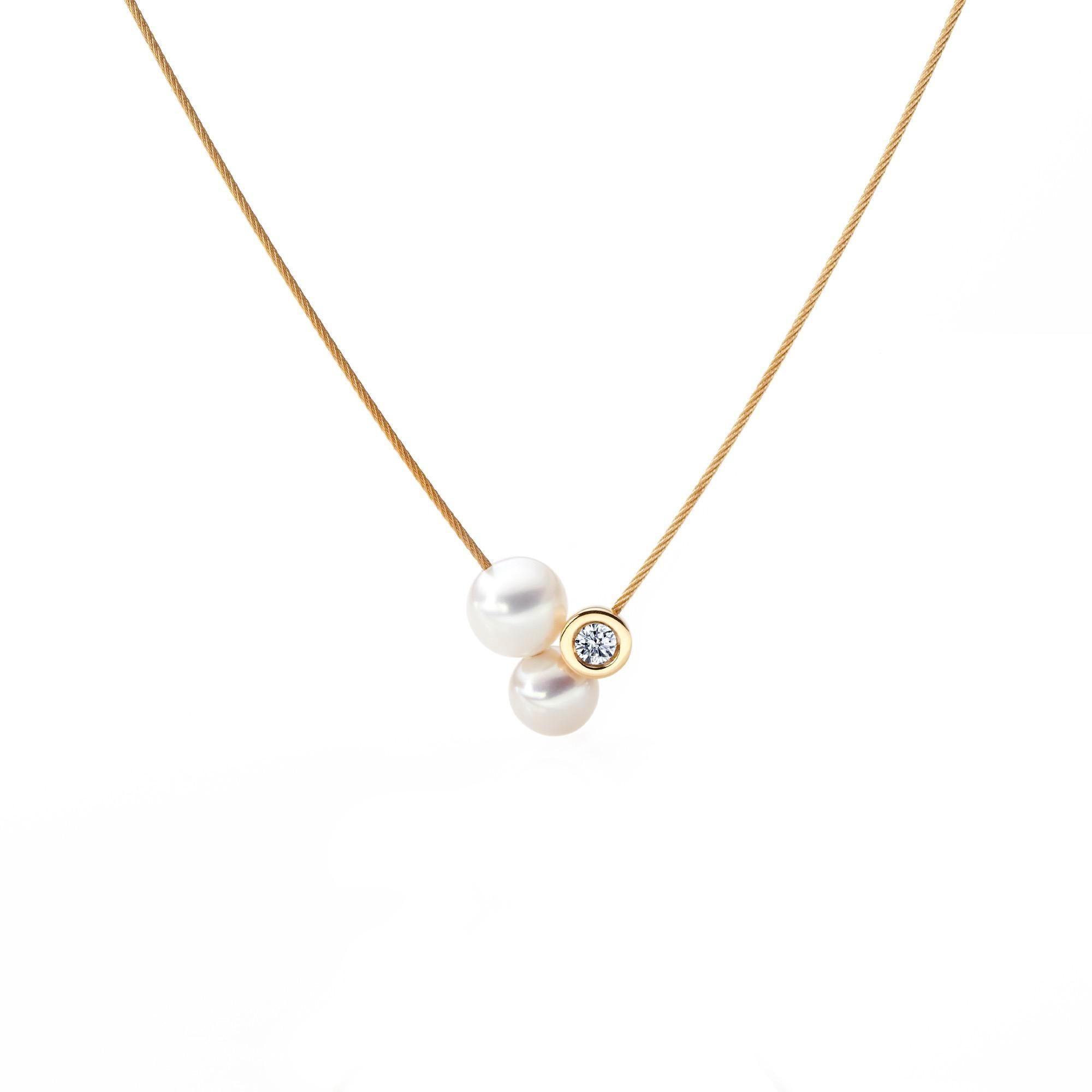 Schmuckwerk necklace pearl rush, red gold, KH124-RG