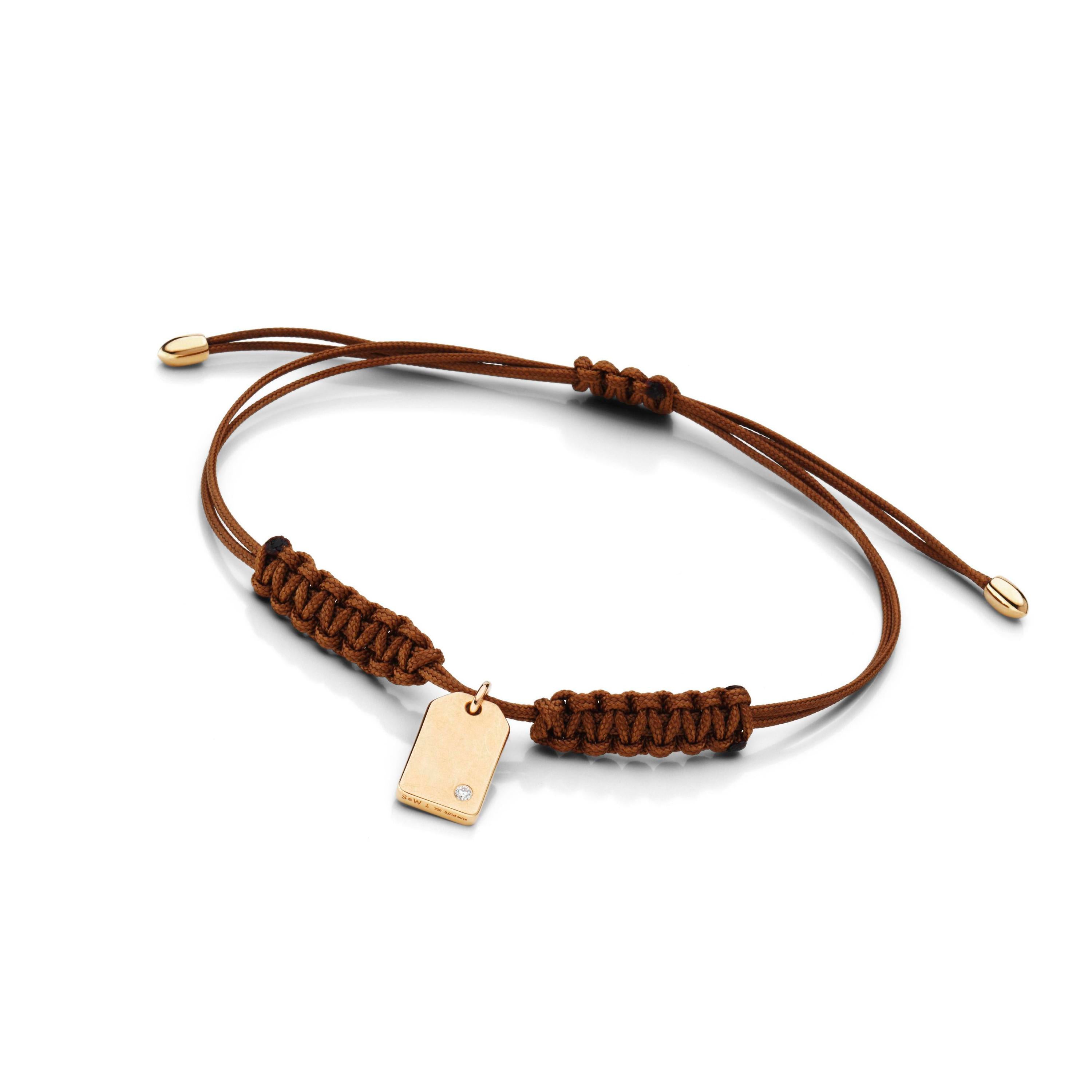 Schmuckwerk bracelet tag pendant world globe, rose gold, OA204-RG-9