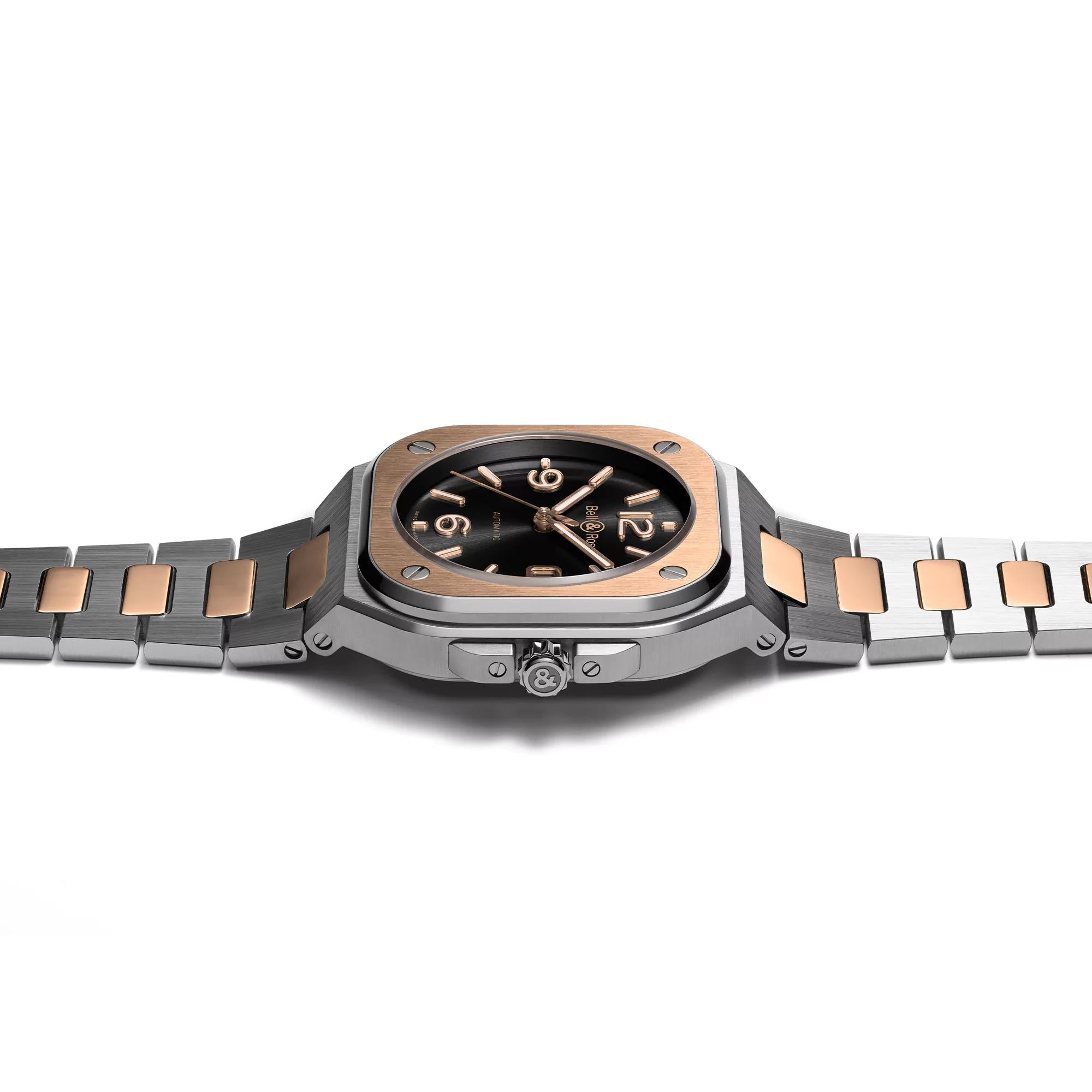 Bell & Ross Men's Watch Instruments BR 05 Black Steel & Gold BR05A-BL-STPG/SSG