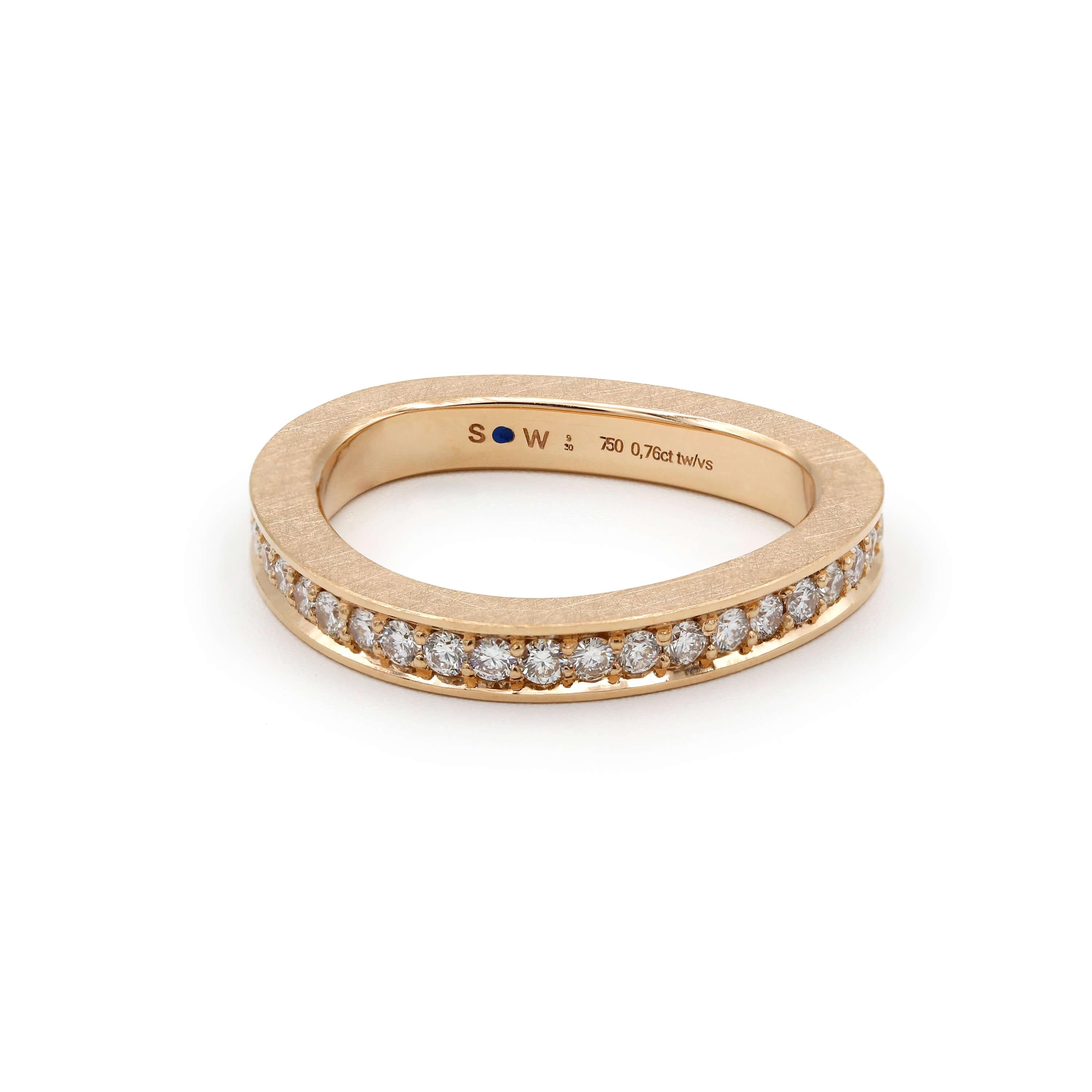 Schmuckwerk Memoire Ring Diamond Fever, red gold, ER305-RG