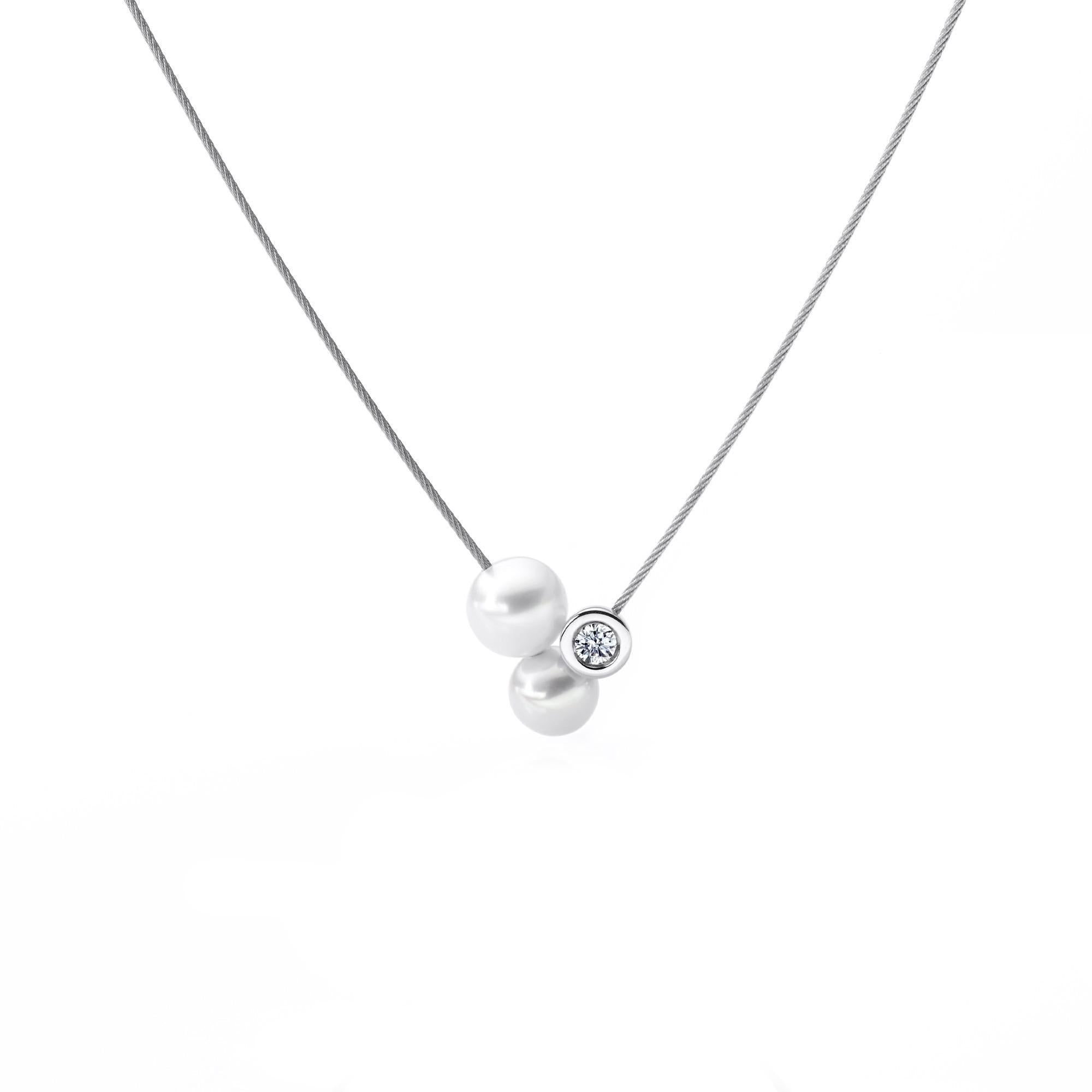 Schmuckwerk necklace pearl rush, white gold, KH124-WG