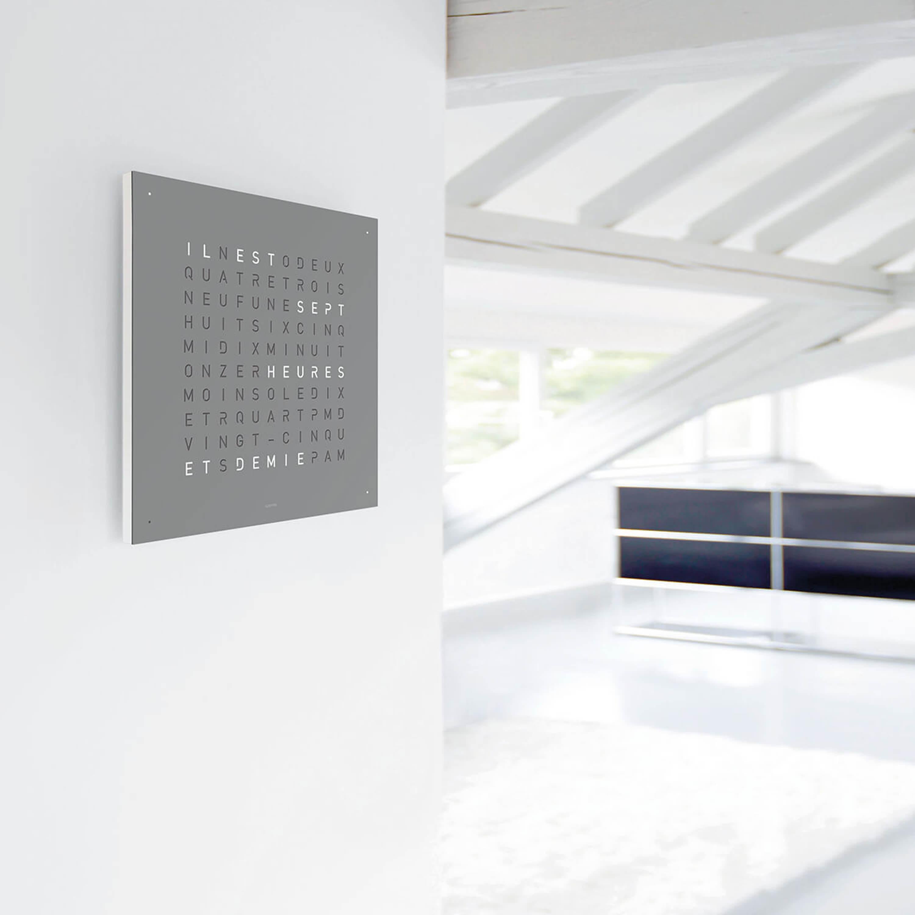Qlocktwo Wall Clock Classic Gray Pepper QT4GP