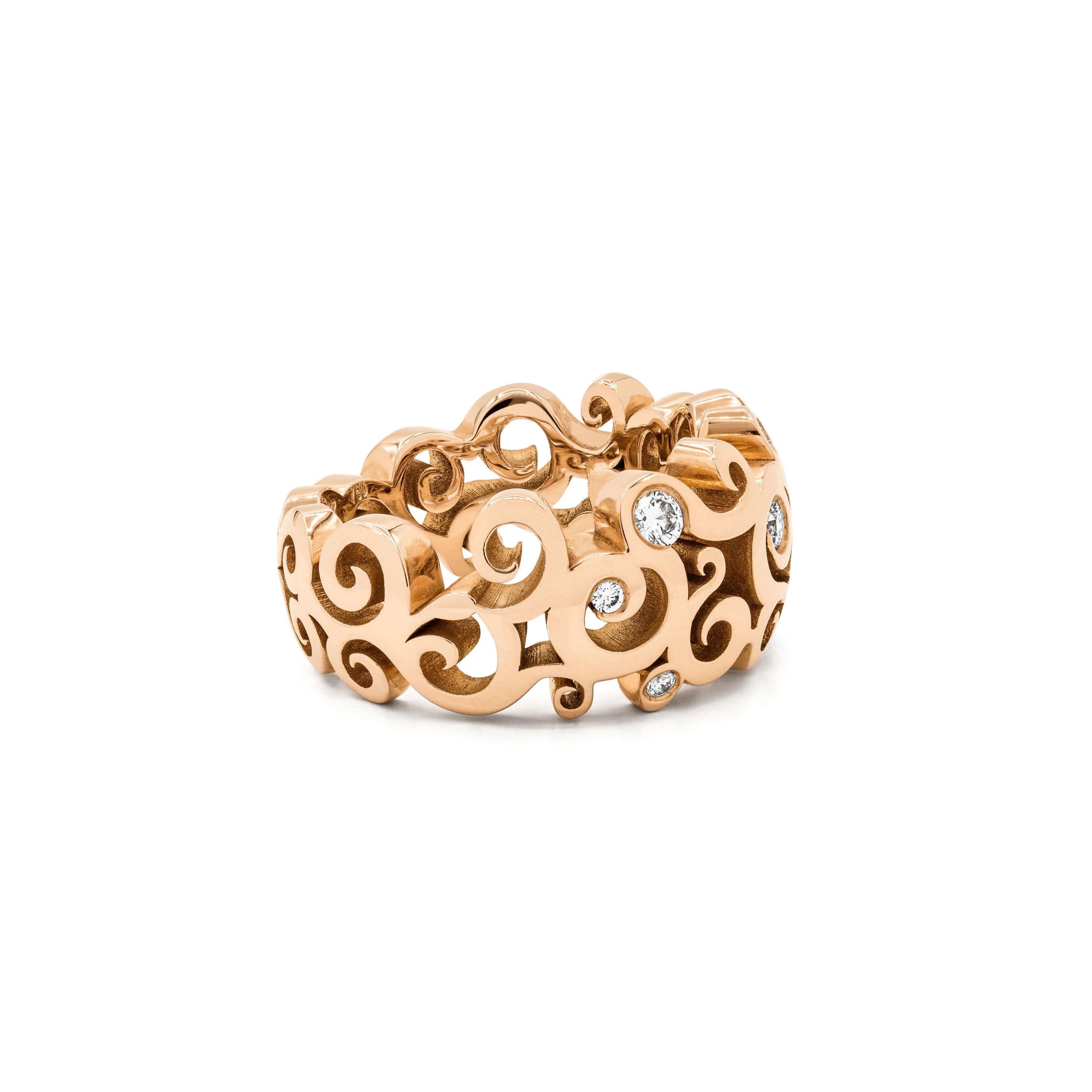 Schmuckwerk ring diamond fever, red gold, QR305-RG