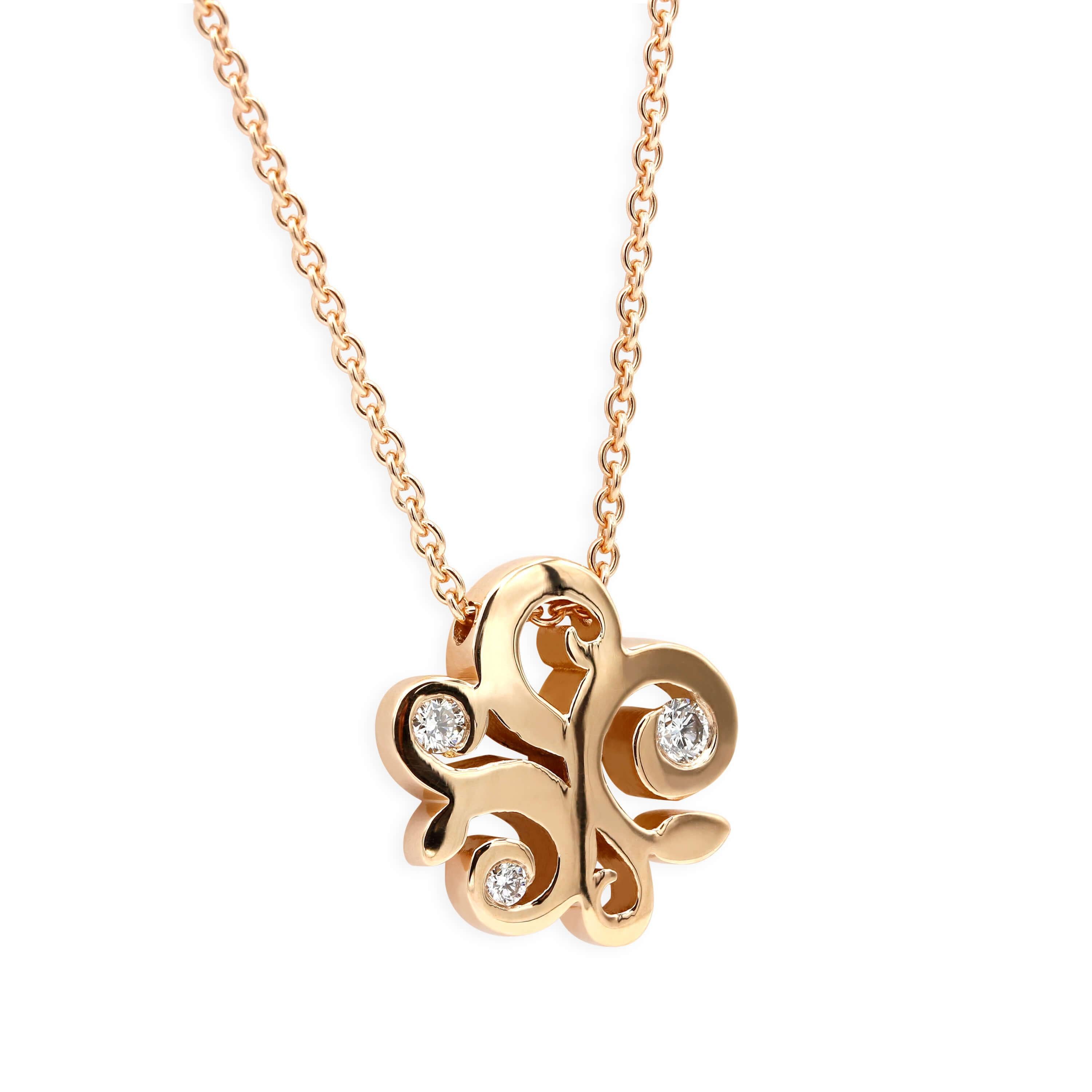 Schmuckwerk necklace diamond fever, red gold, QH915-RG