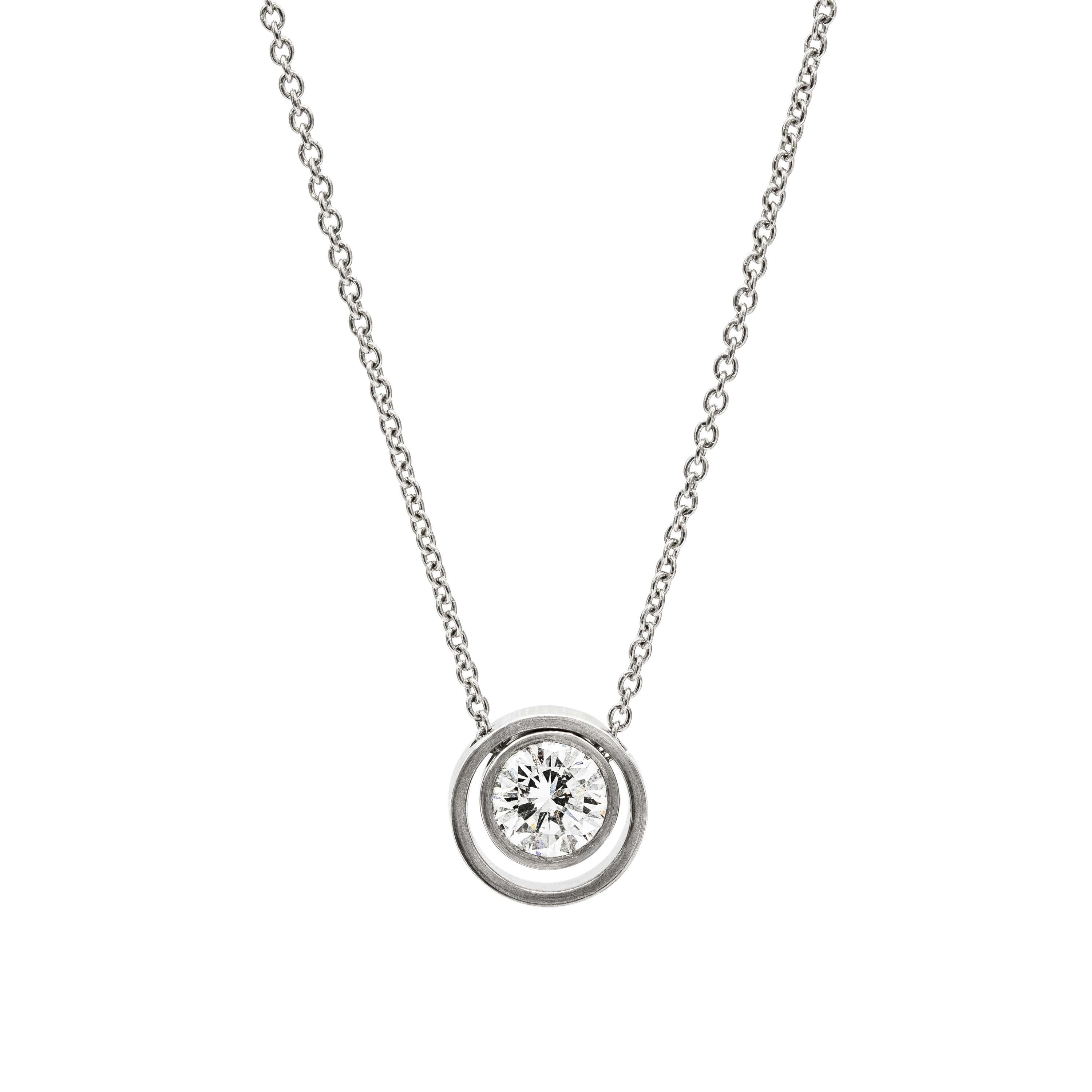 Schmuckwerk Solitaire necklace diamond fever, platinum, SH624-PT